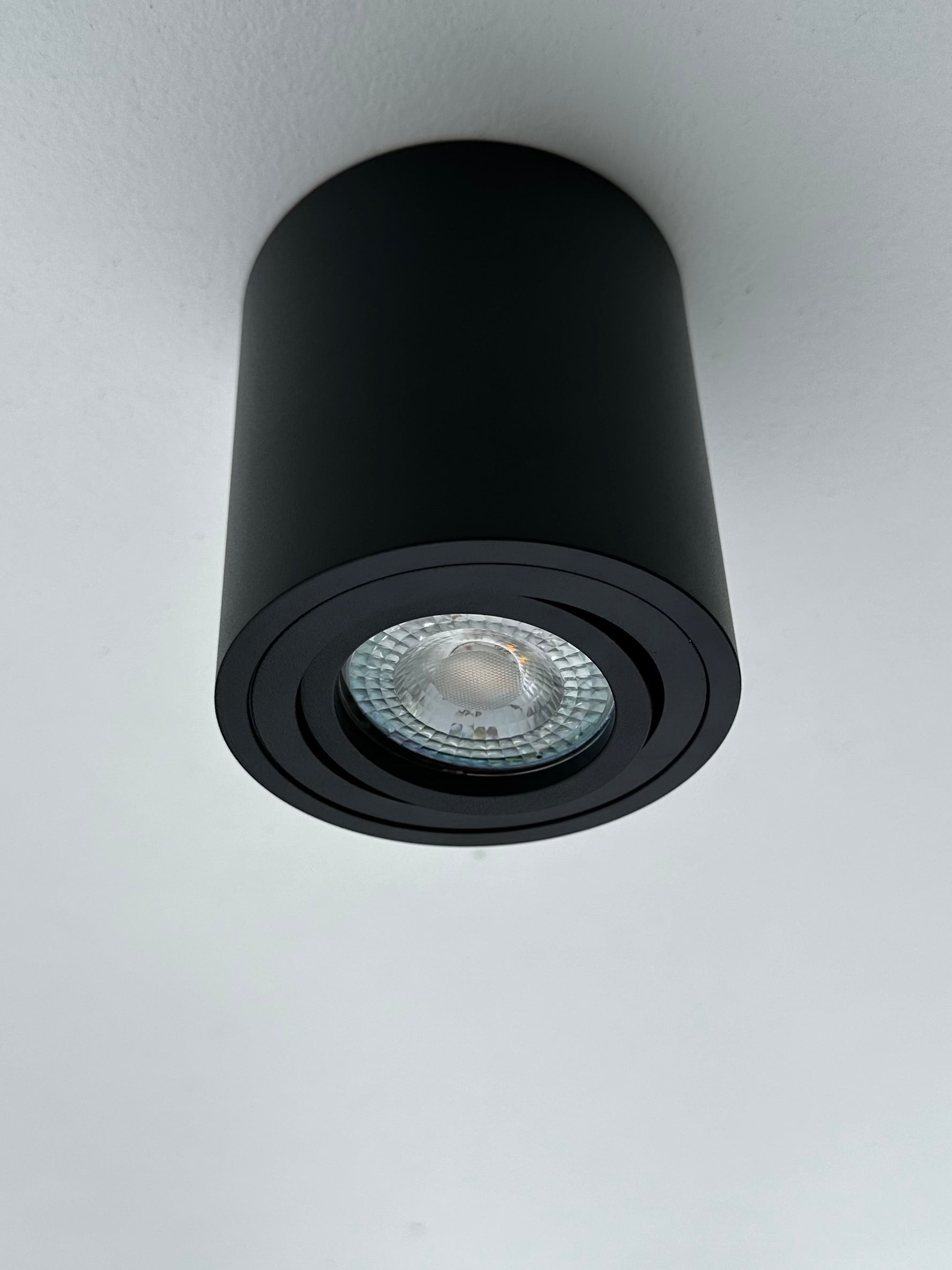Faretto soffitto orientabile tondo - Nero