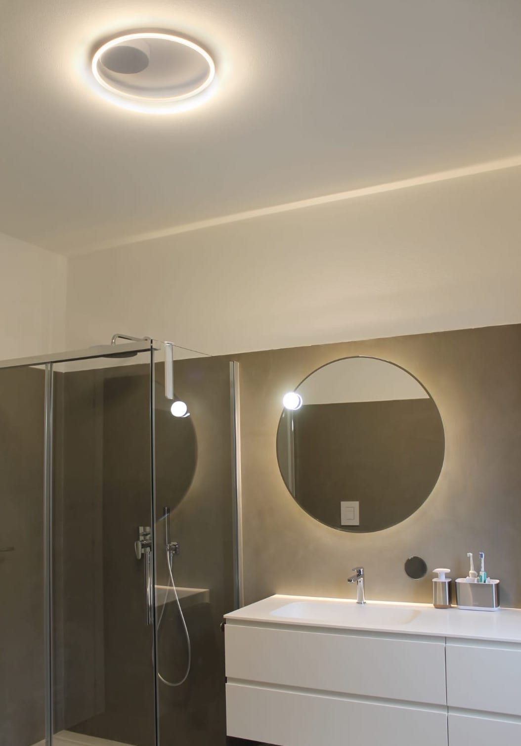 Plafoniera e Applique Eclisse luce diretta - Bianco