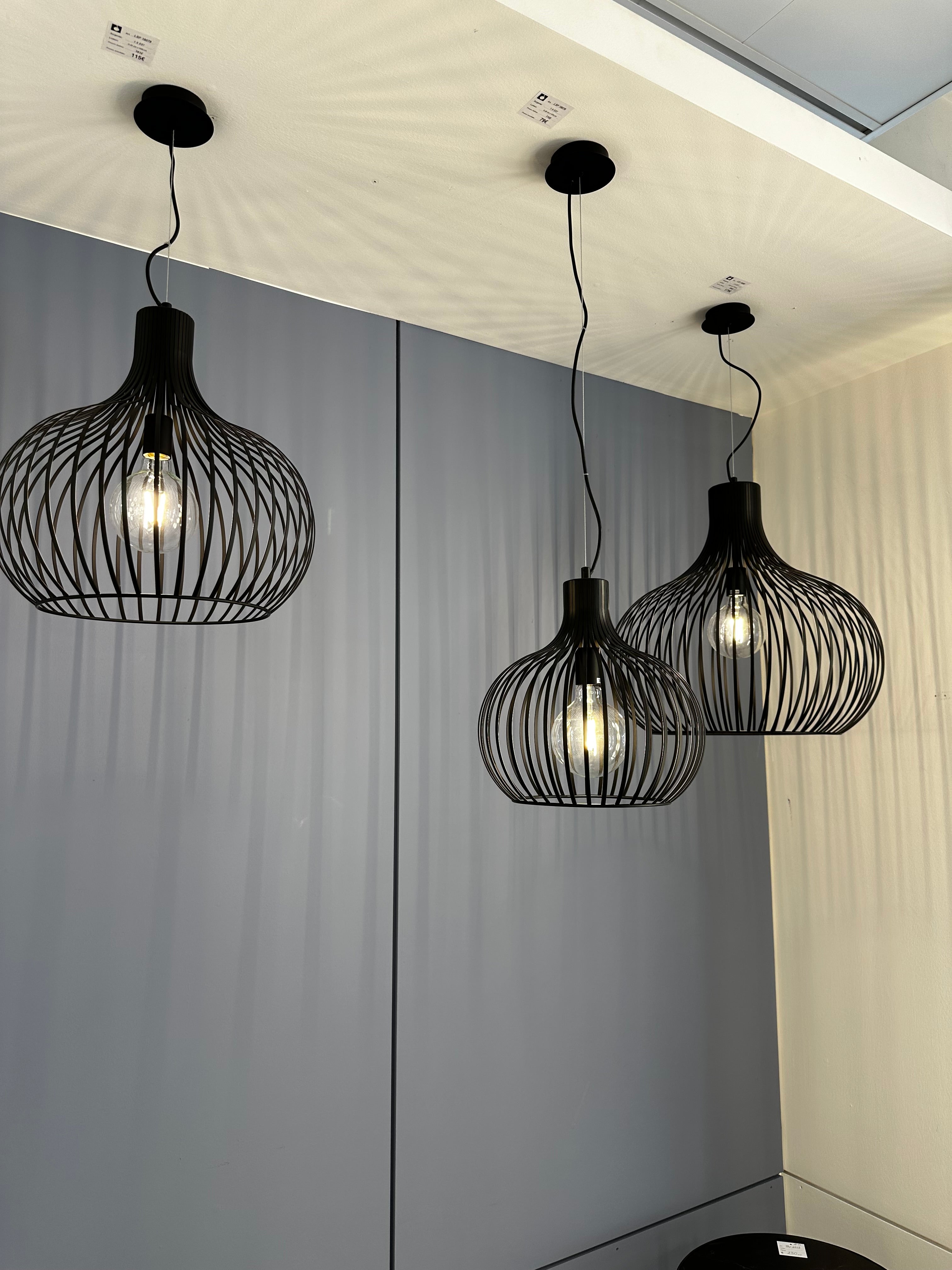 Sospensione Gabbia Nera