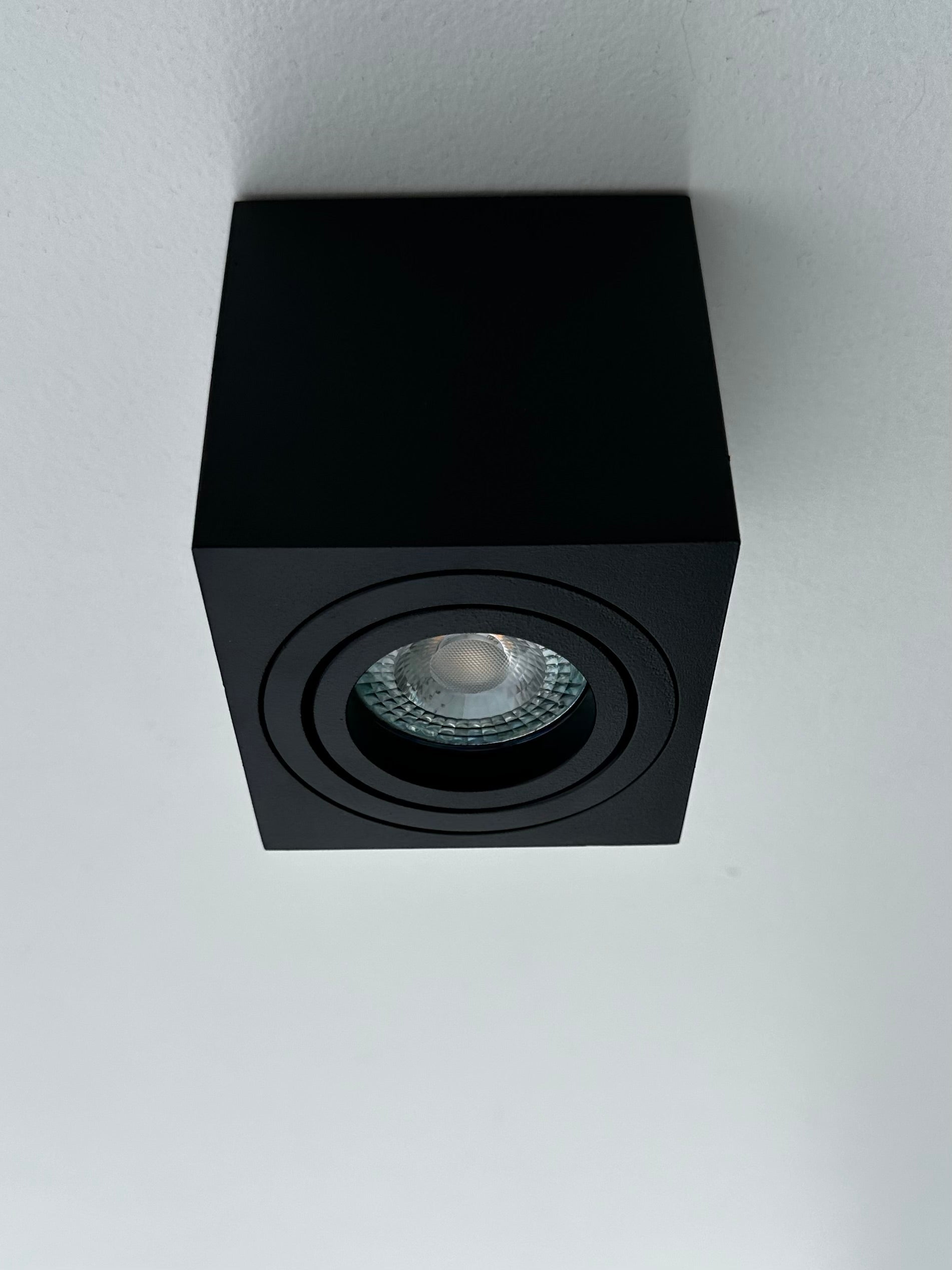 Faretto soffitto orientabile quadrato - Nero