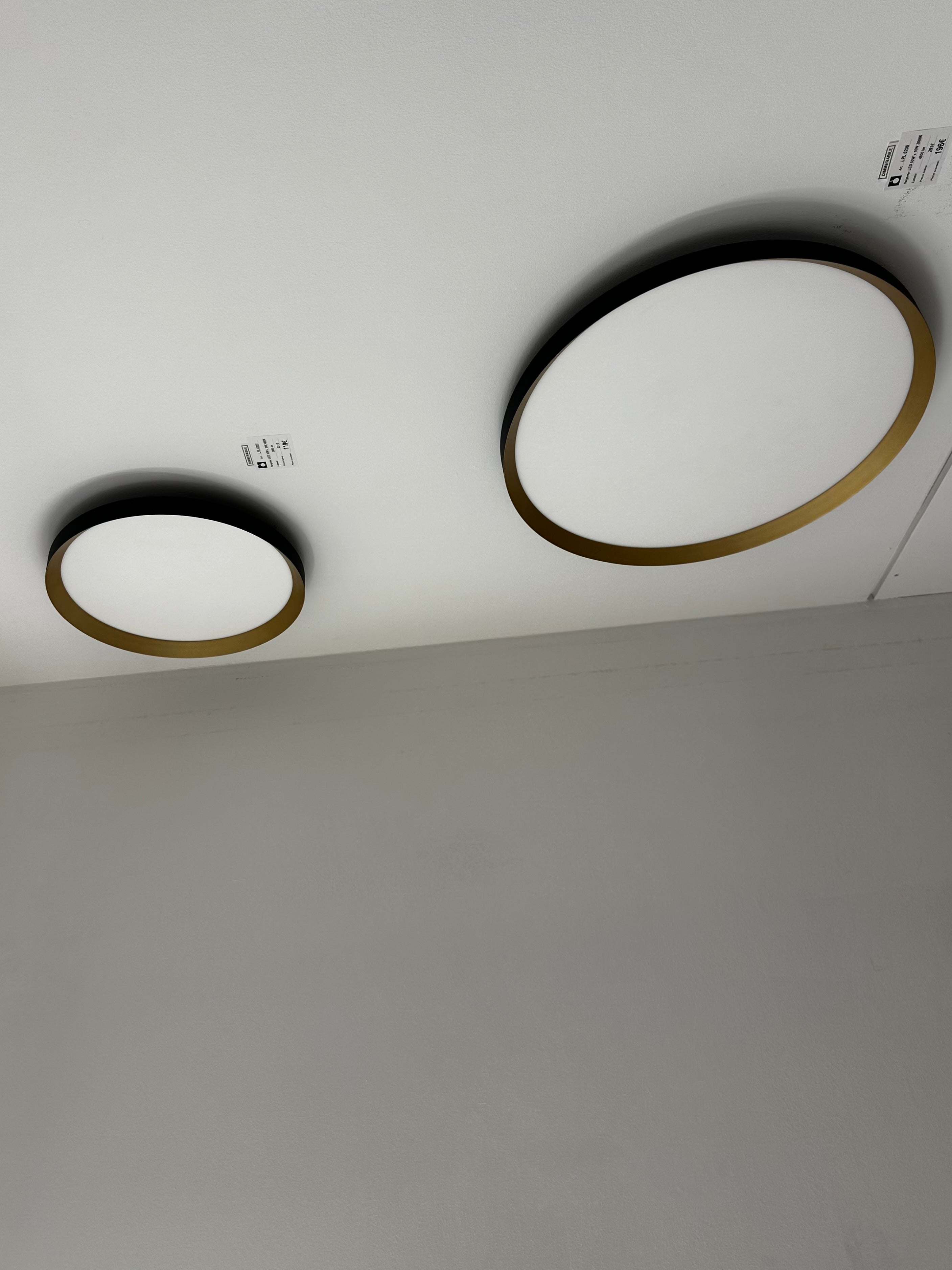 Plafoniera Slim - Nero e oro