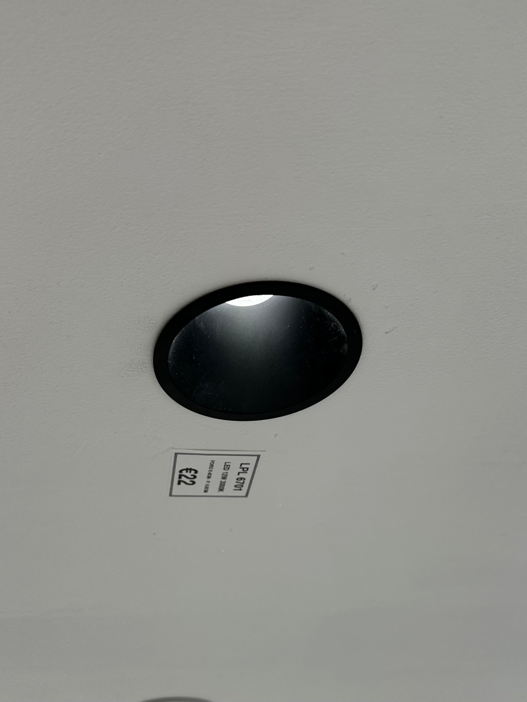 Faretto incasso led Fix - Nero