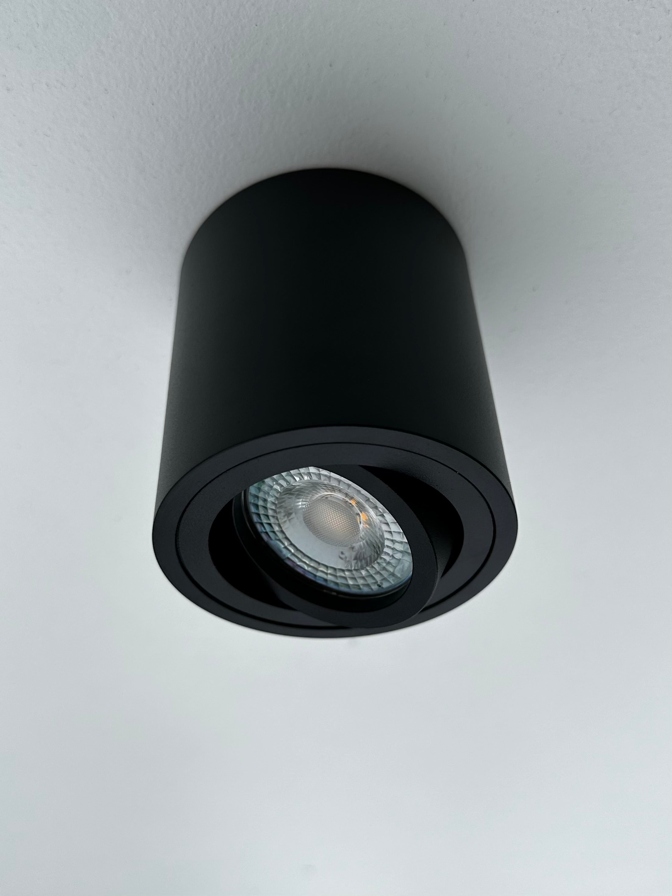 Faretto soffitto orientabile tondo - Nero