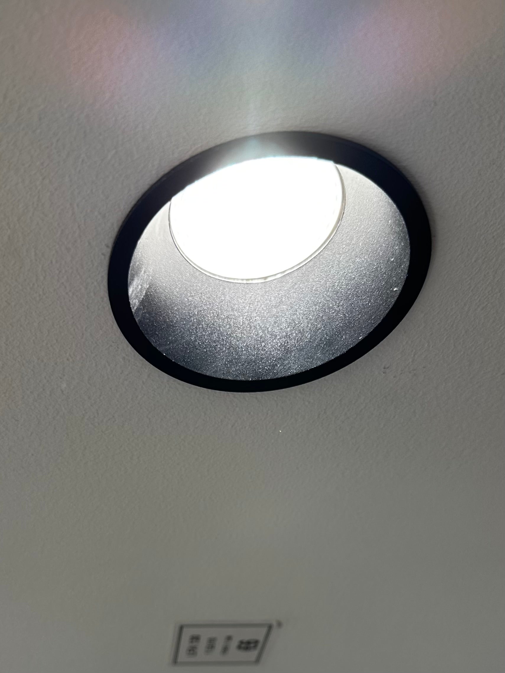 Faretto incasso GU10 arretrato tondo nero
