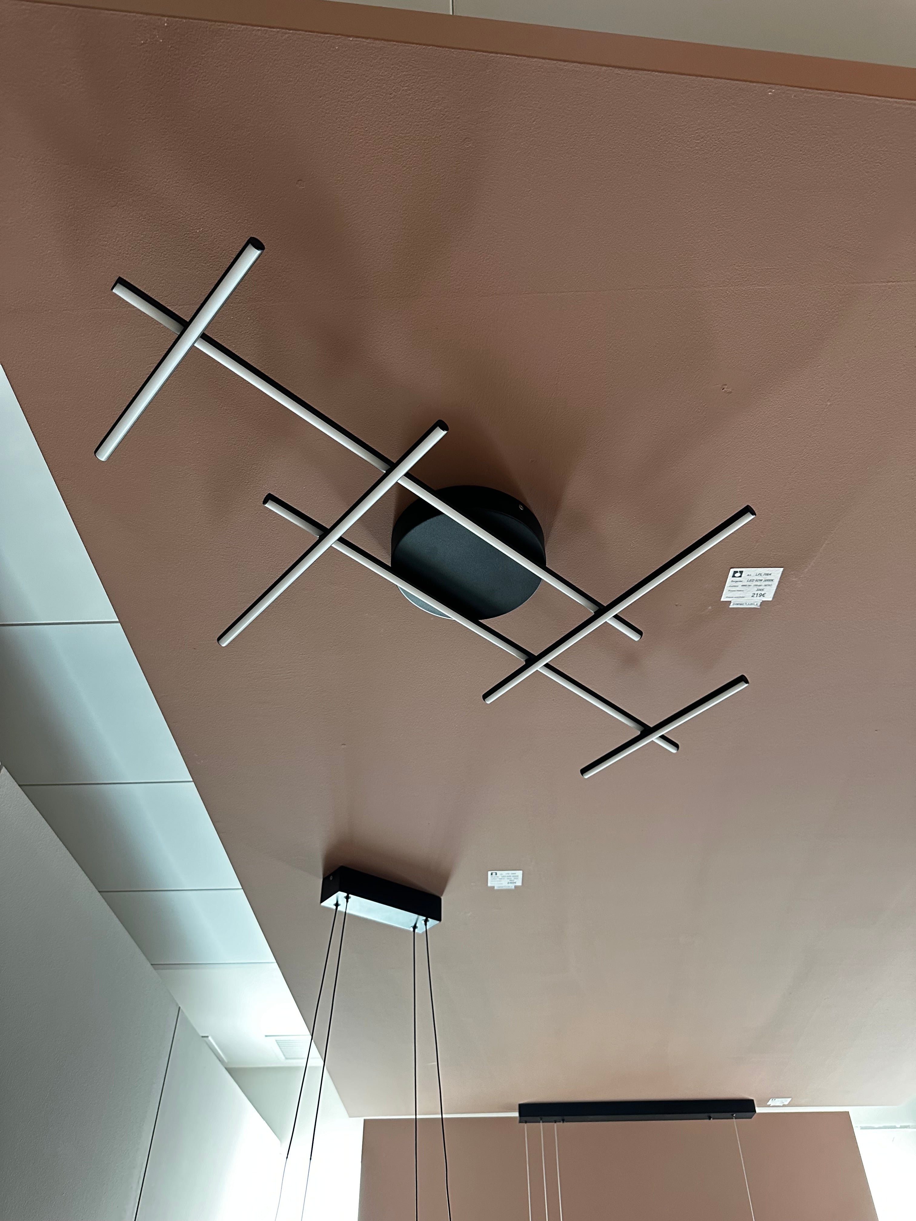 Plafoniera Aero diretta - Nero