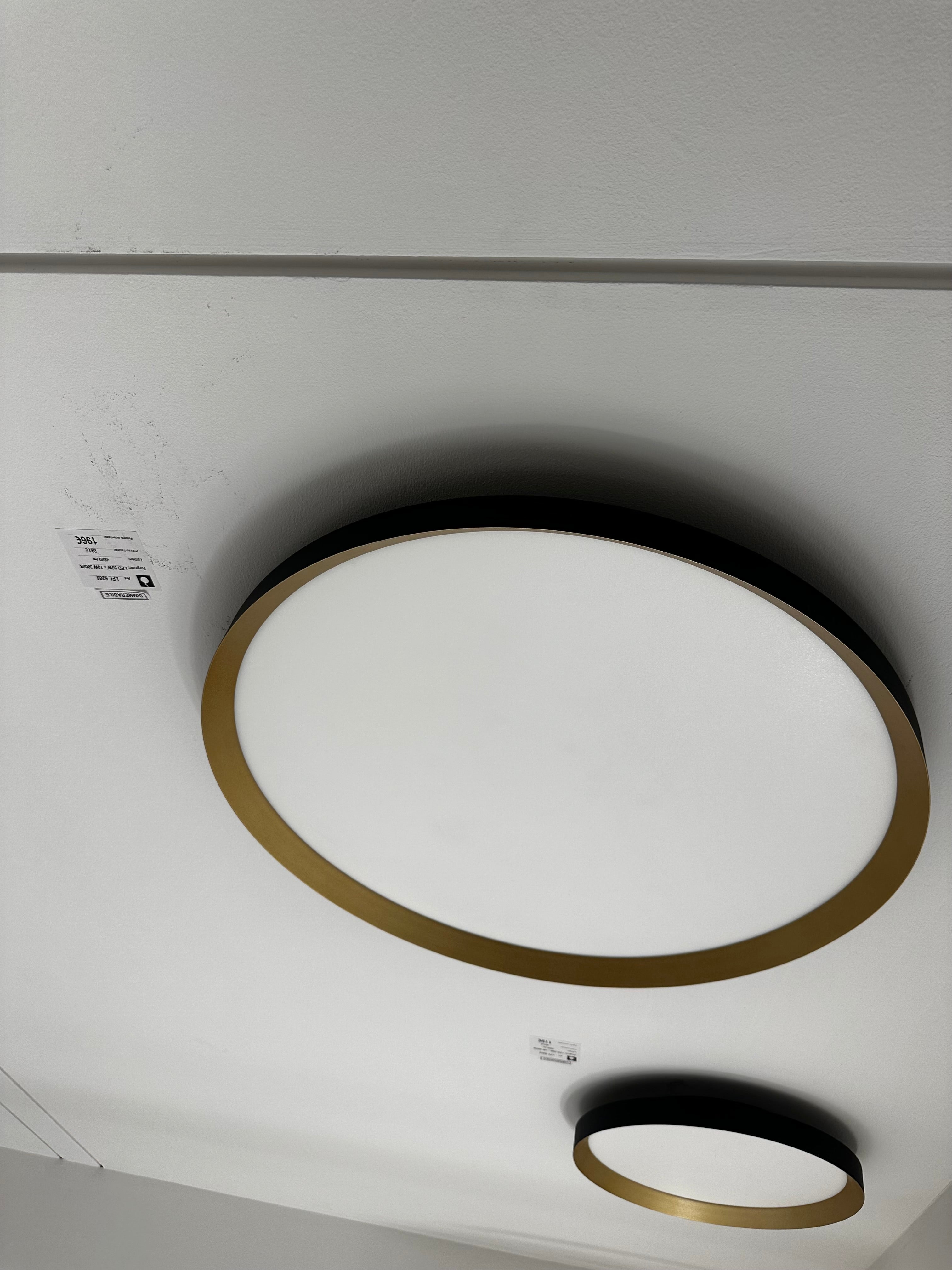 Plafoniera Slim - Nero e oro