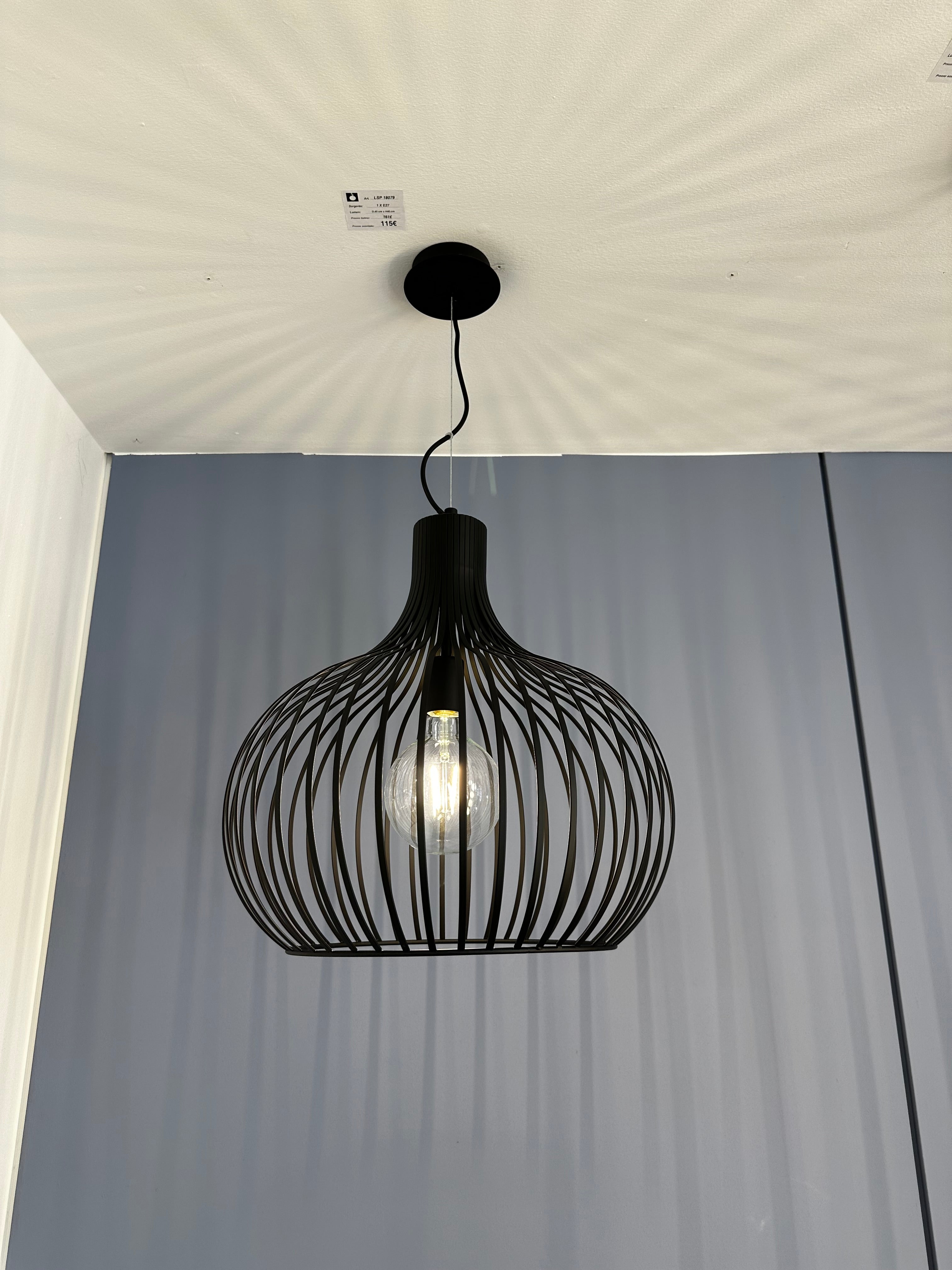 Sospensione Gabbia Nera