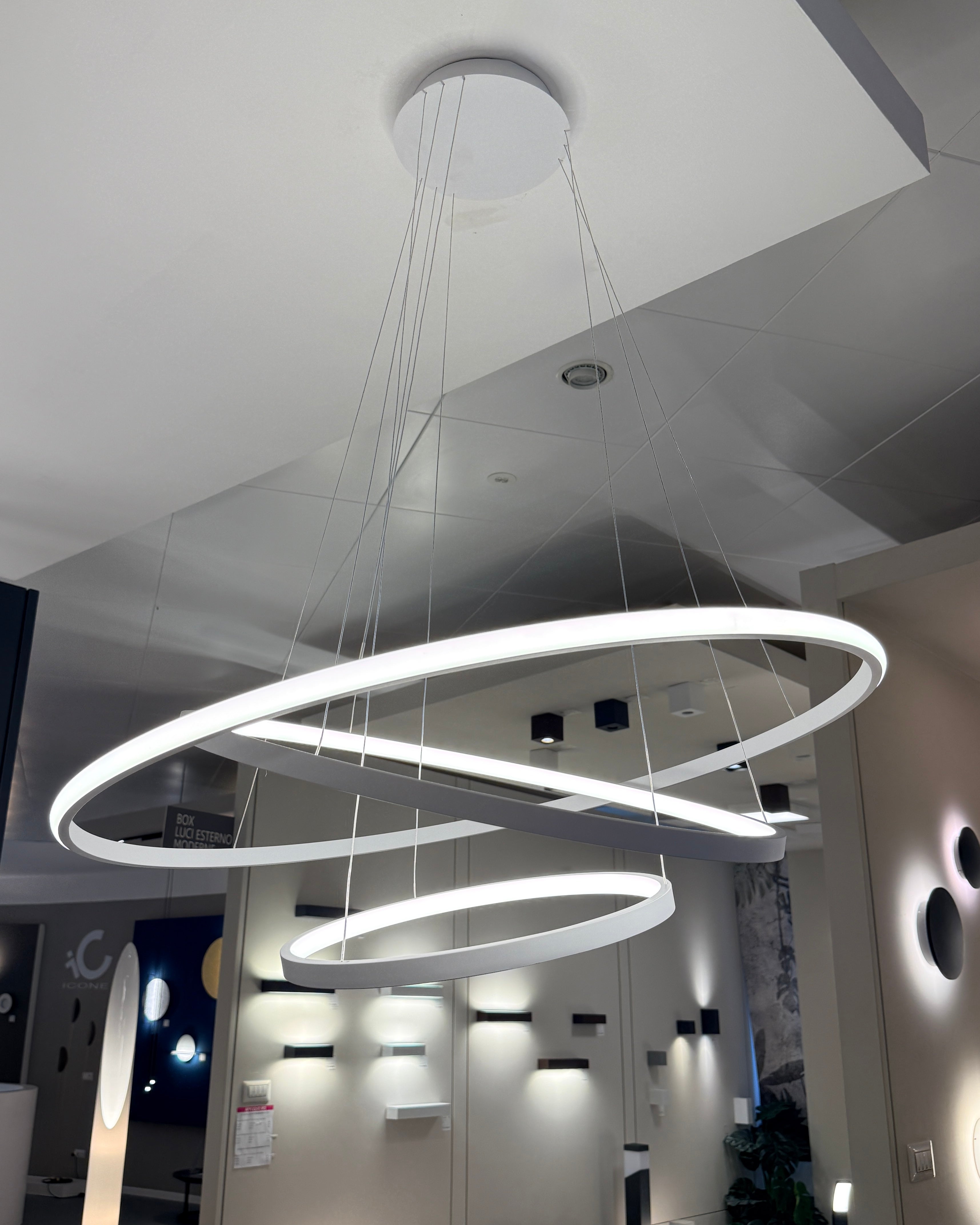 Sospensione Brooklyn 3 - Bianco