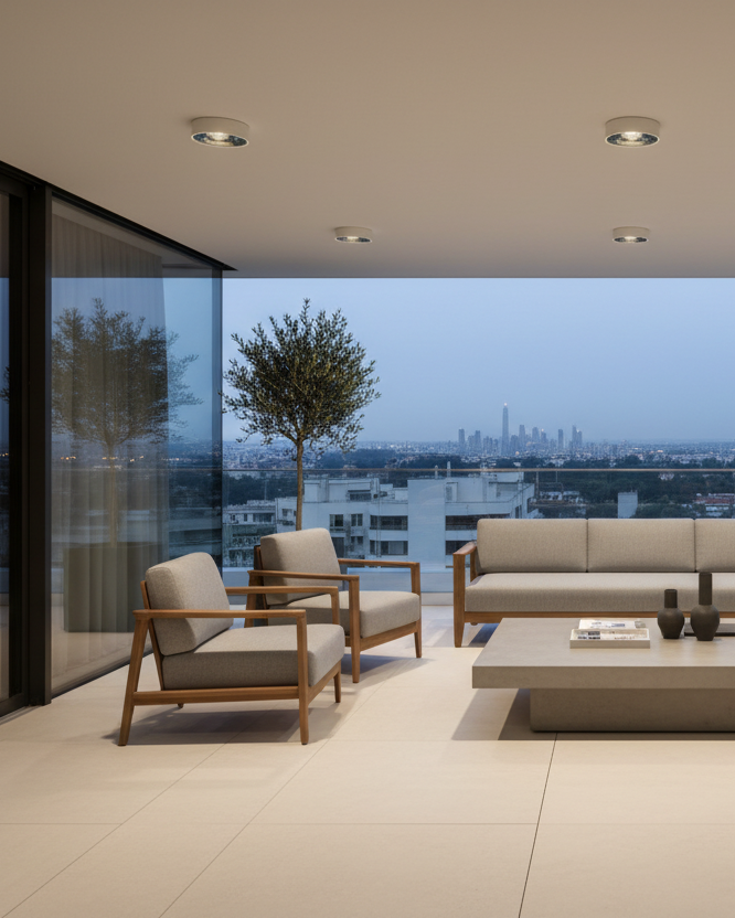 Faretto tondo Flat - Bianco