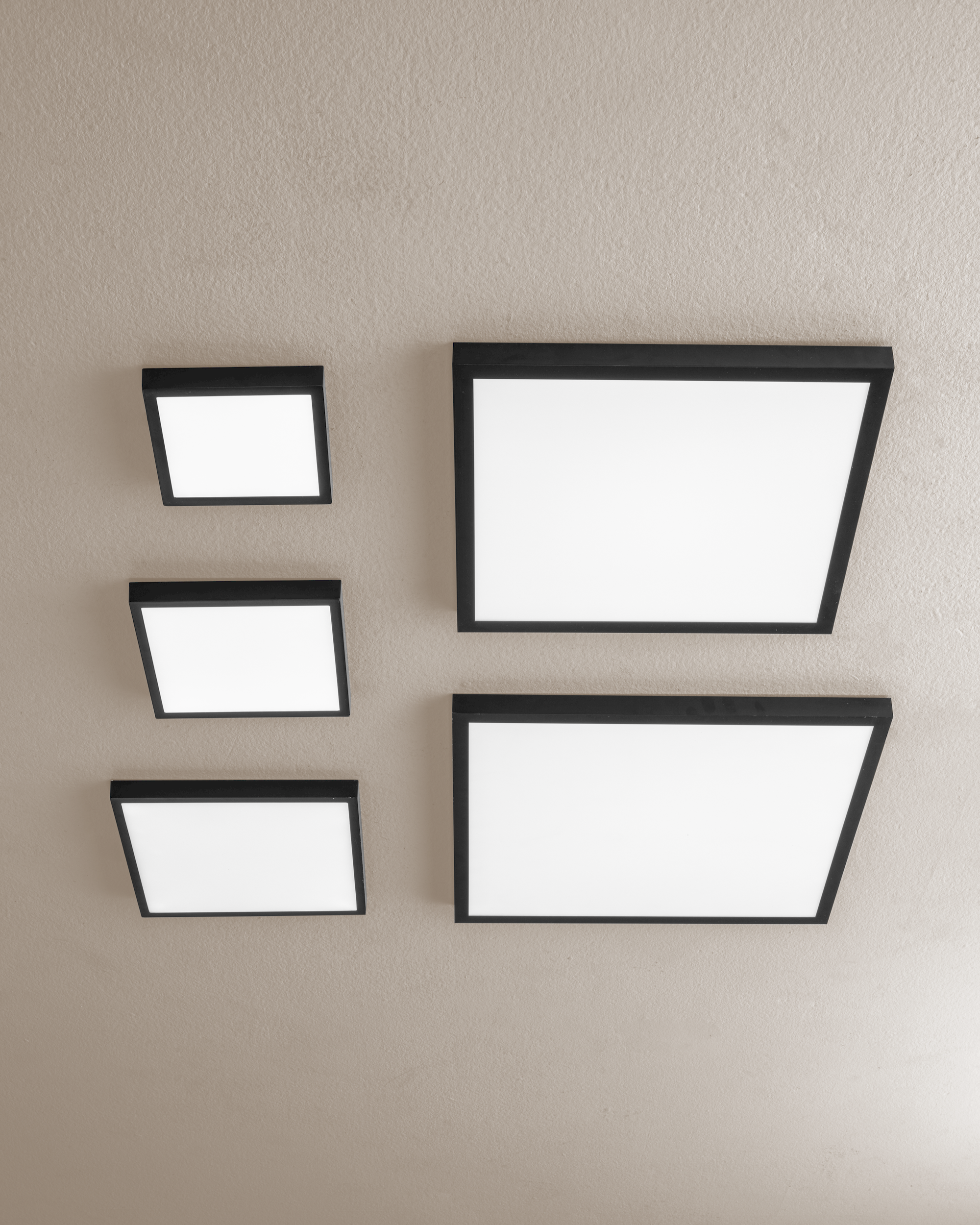 Plafoniera Panel led - Nero