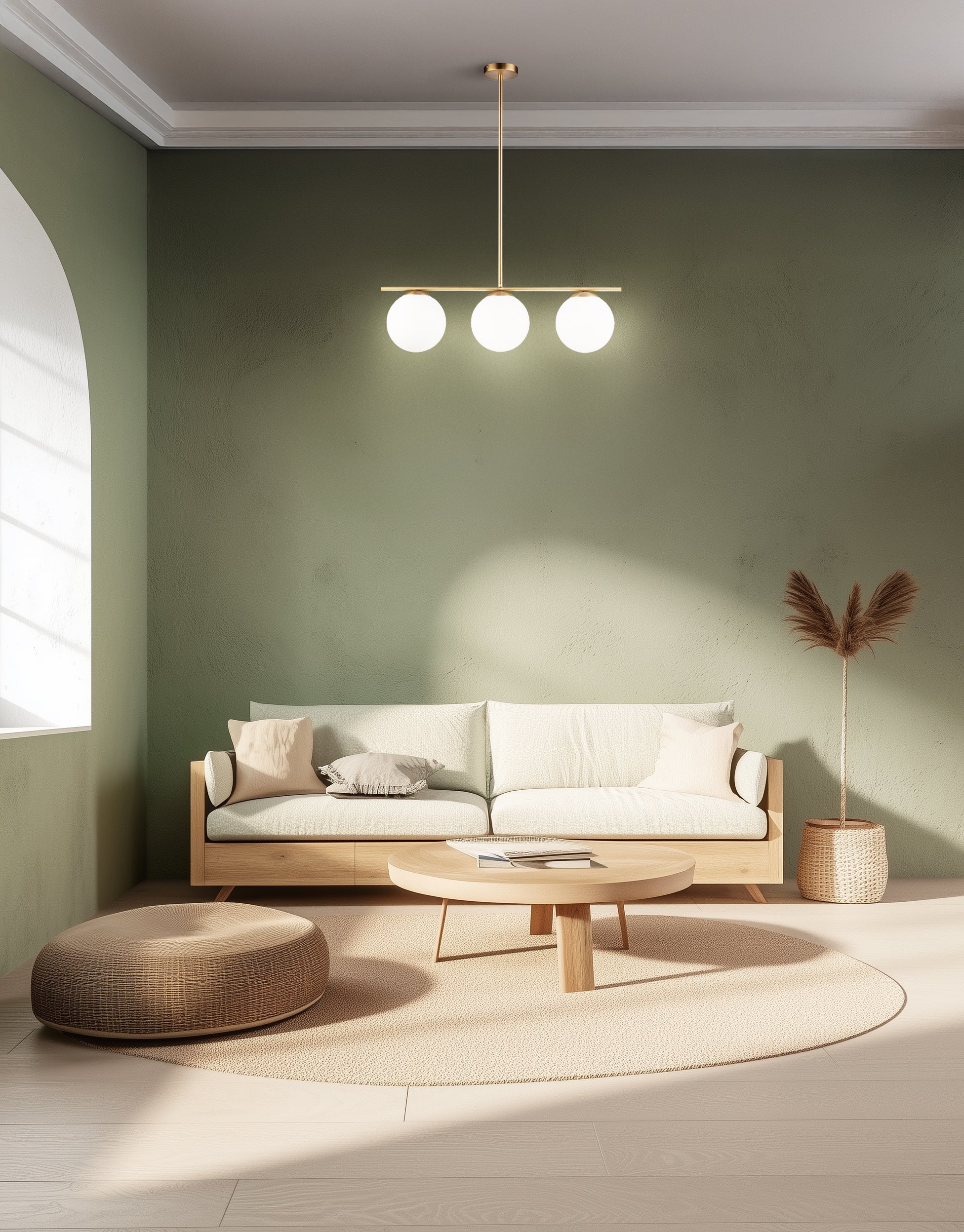 Plafoniera Alba 3 Luci - Oro