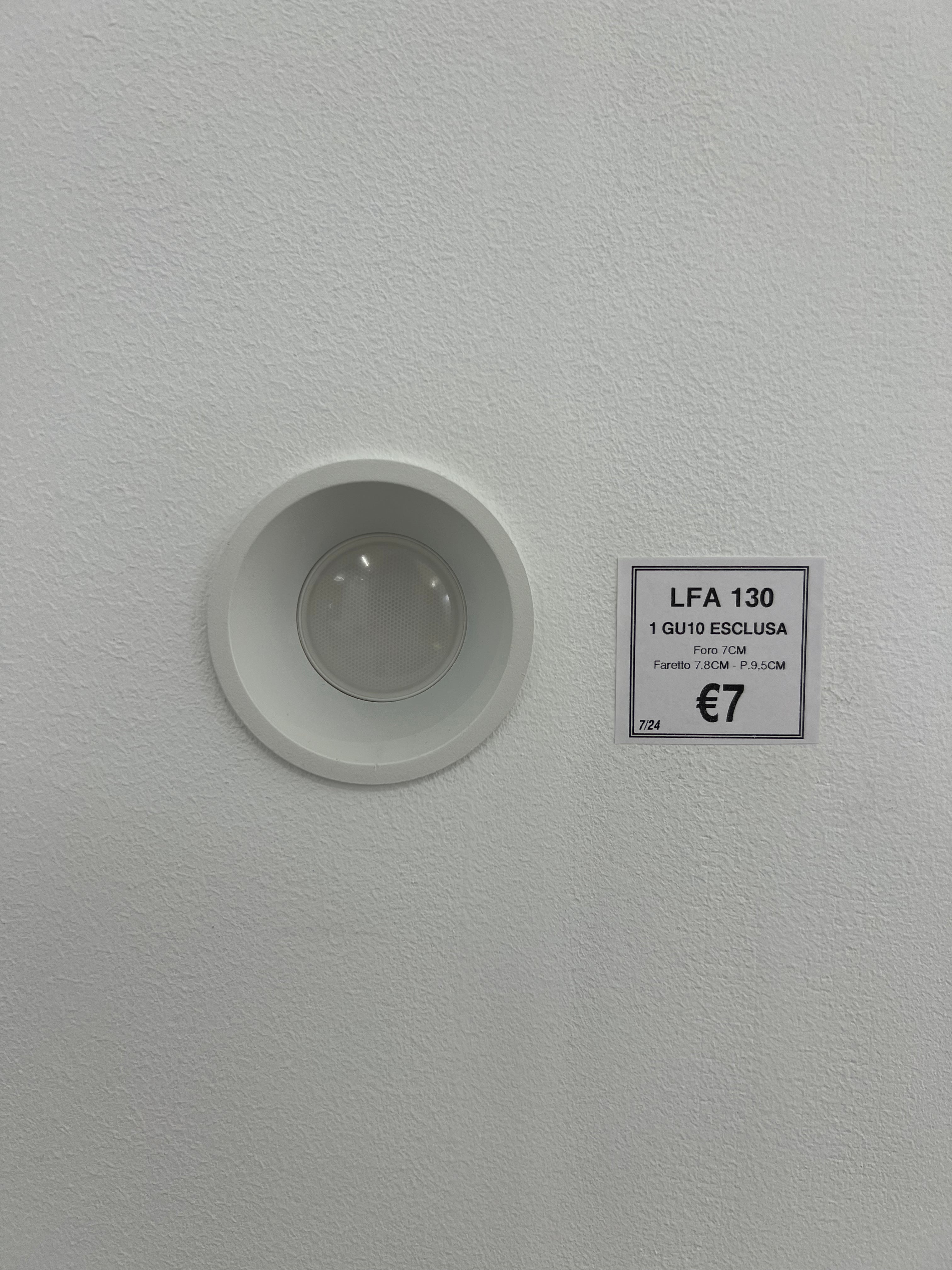 Faretto incasso GU10 arretrato tondo bianco