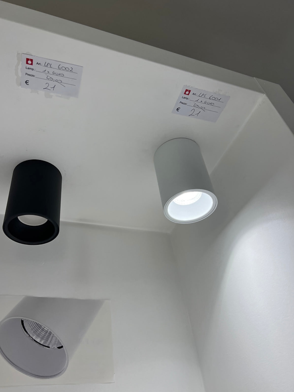 Faretto soffitto tondo in metallo arretrato - Nero