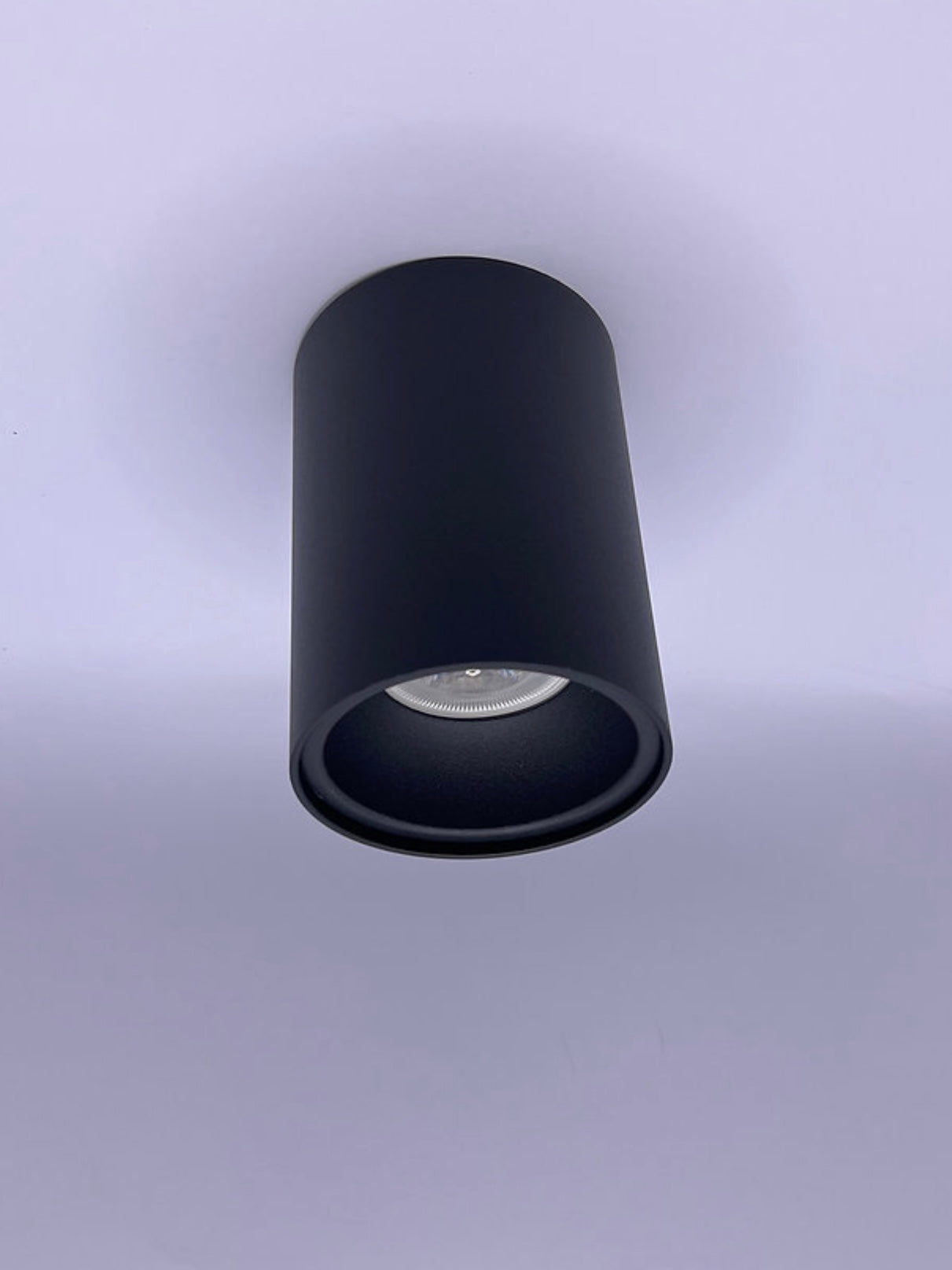 Faretto soffitto tondo in metallo arretrato - Nero