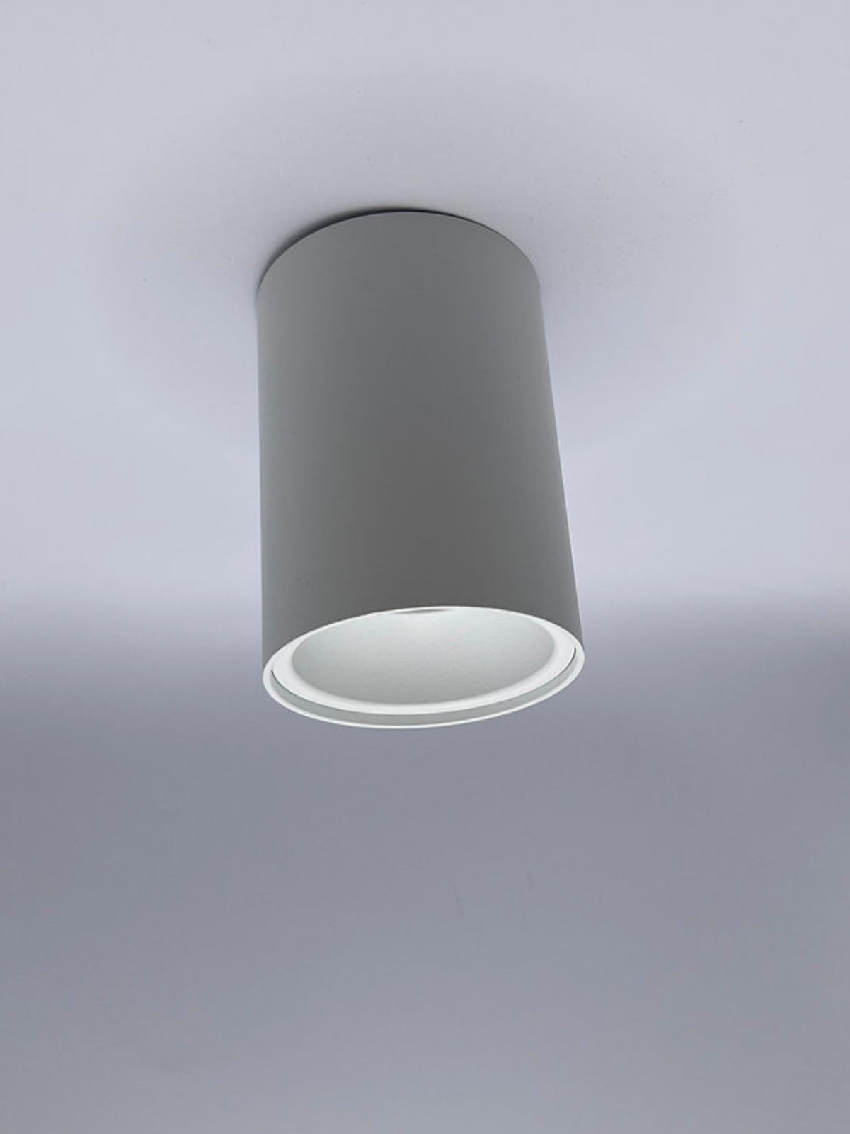 Faretto soffitto tondo in metallo arretrato - Bianco