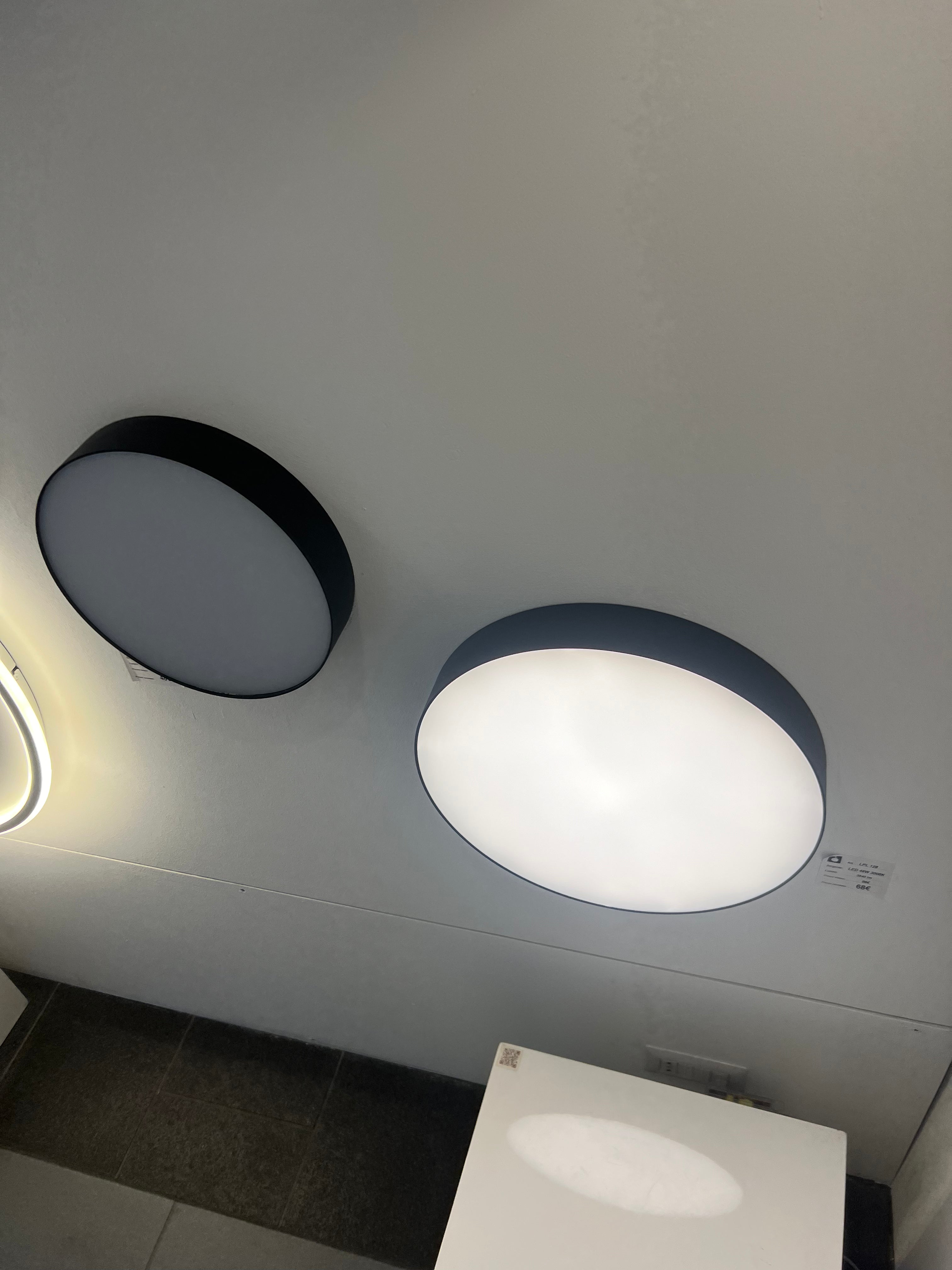 Plafoniera Lens - Nero