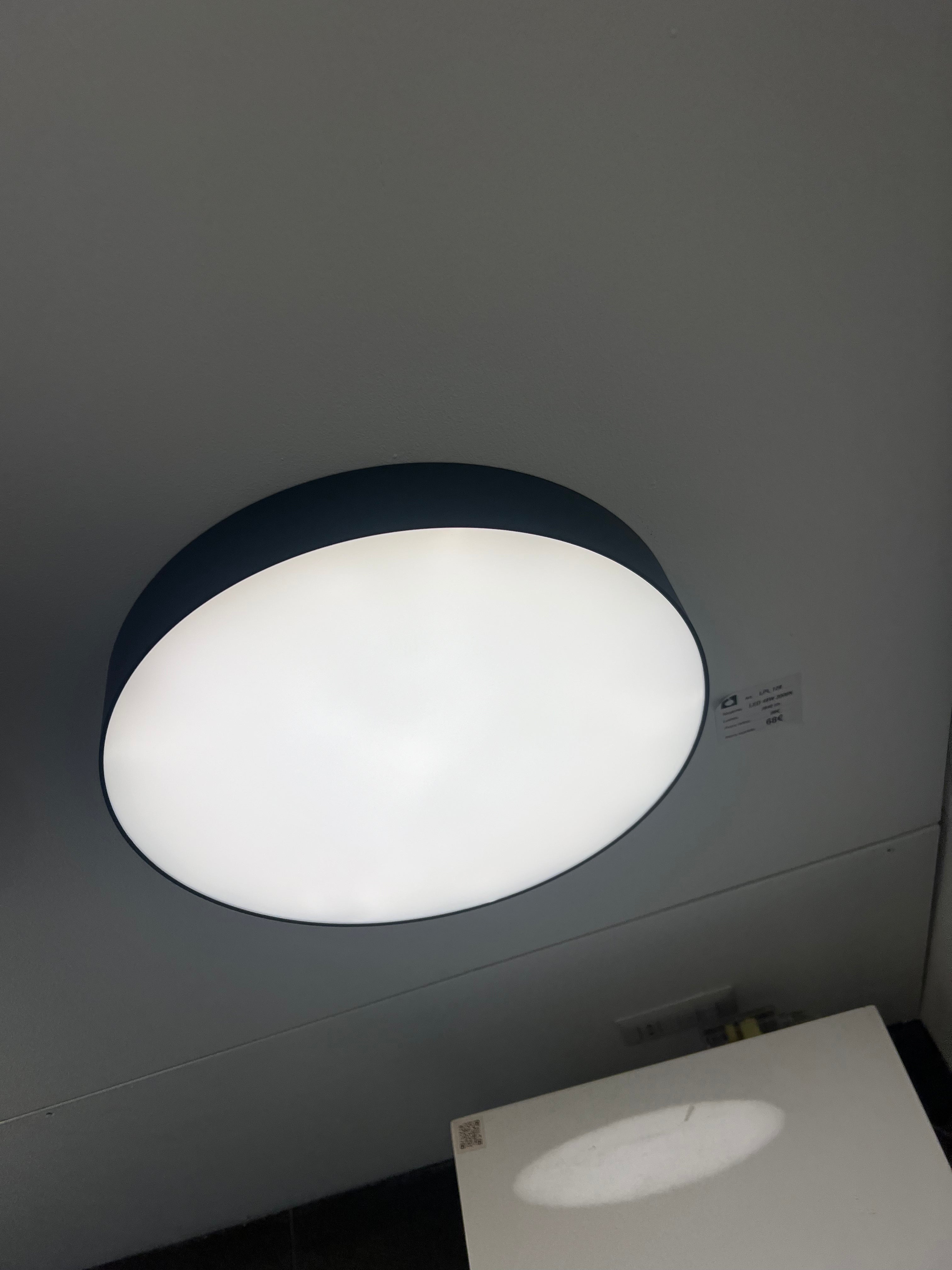 Plafoniera Lens - Nero