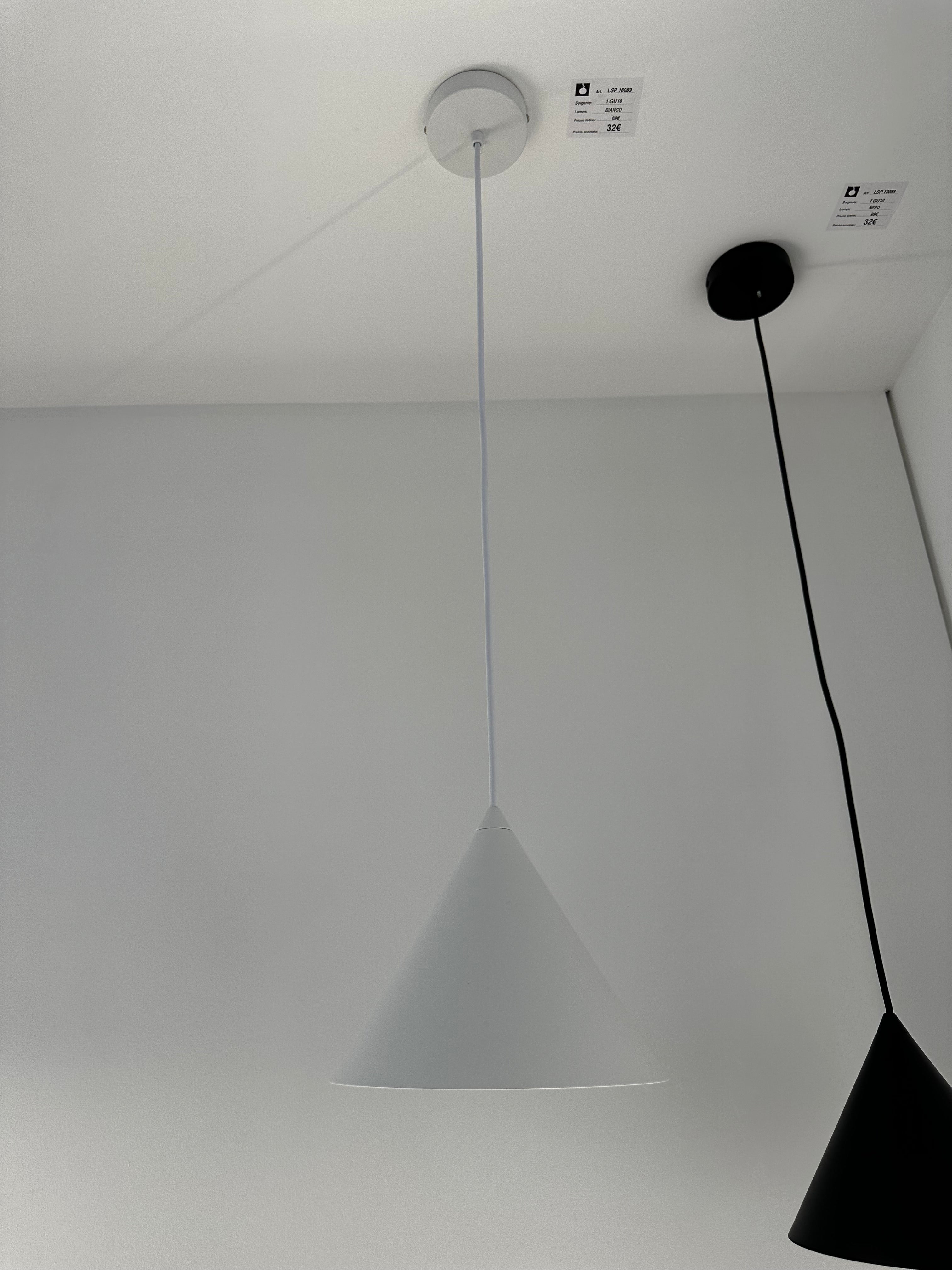 Sospensione Cono - Bianco