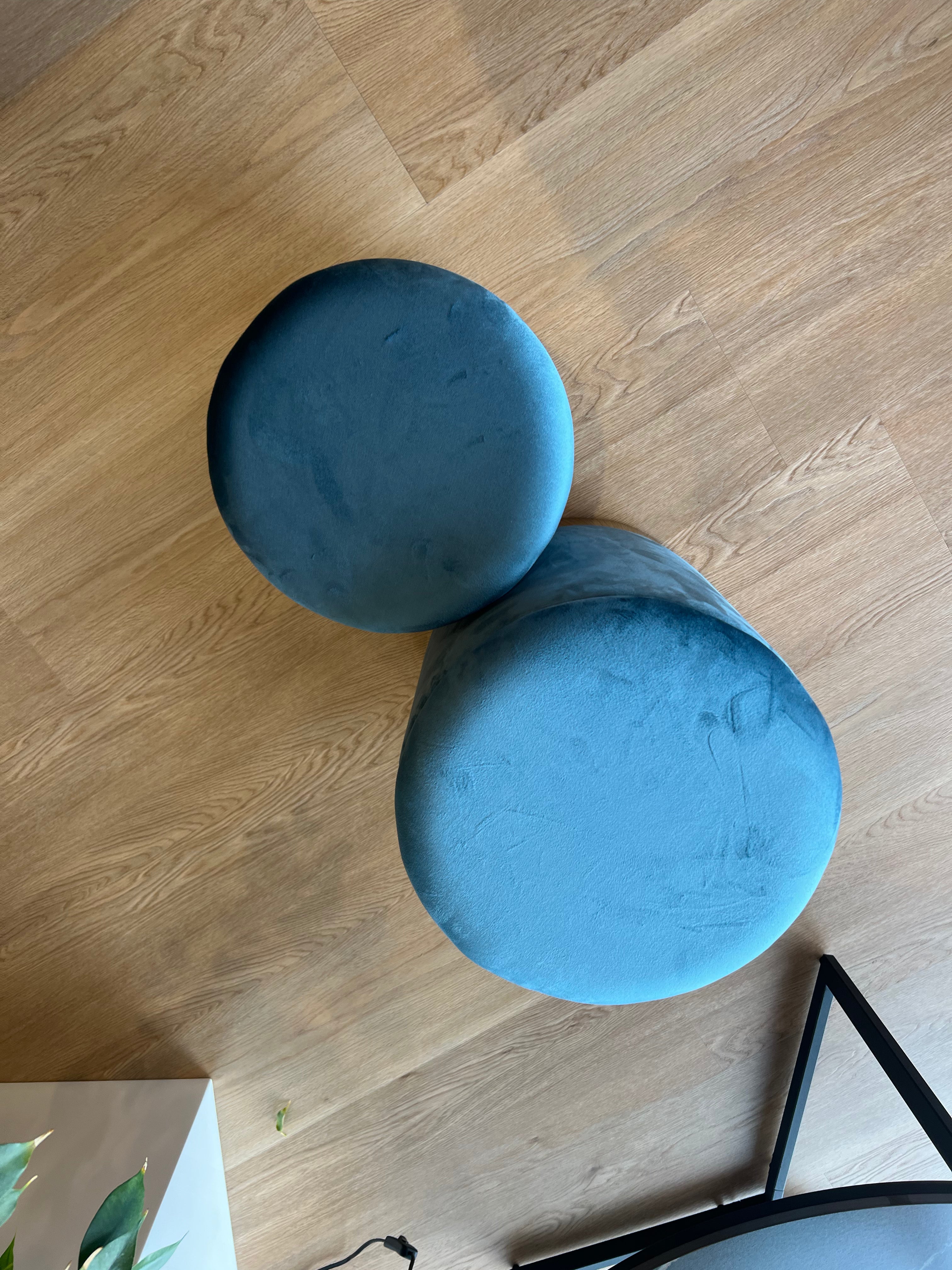 Set 2 Pouf contenitori - Pavone
