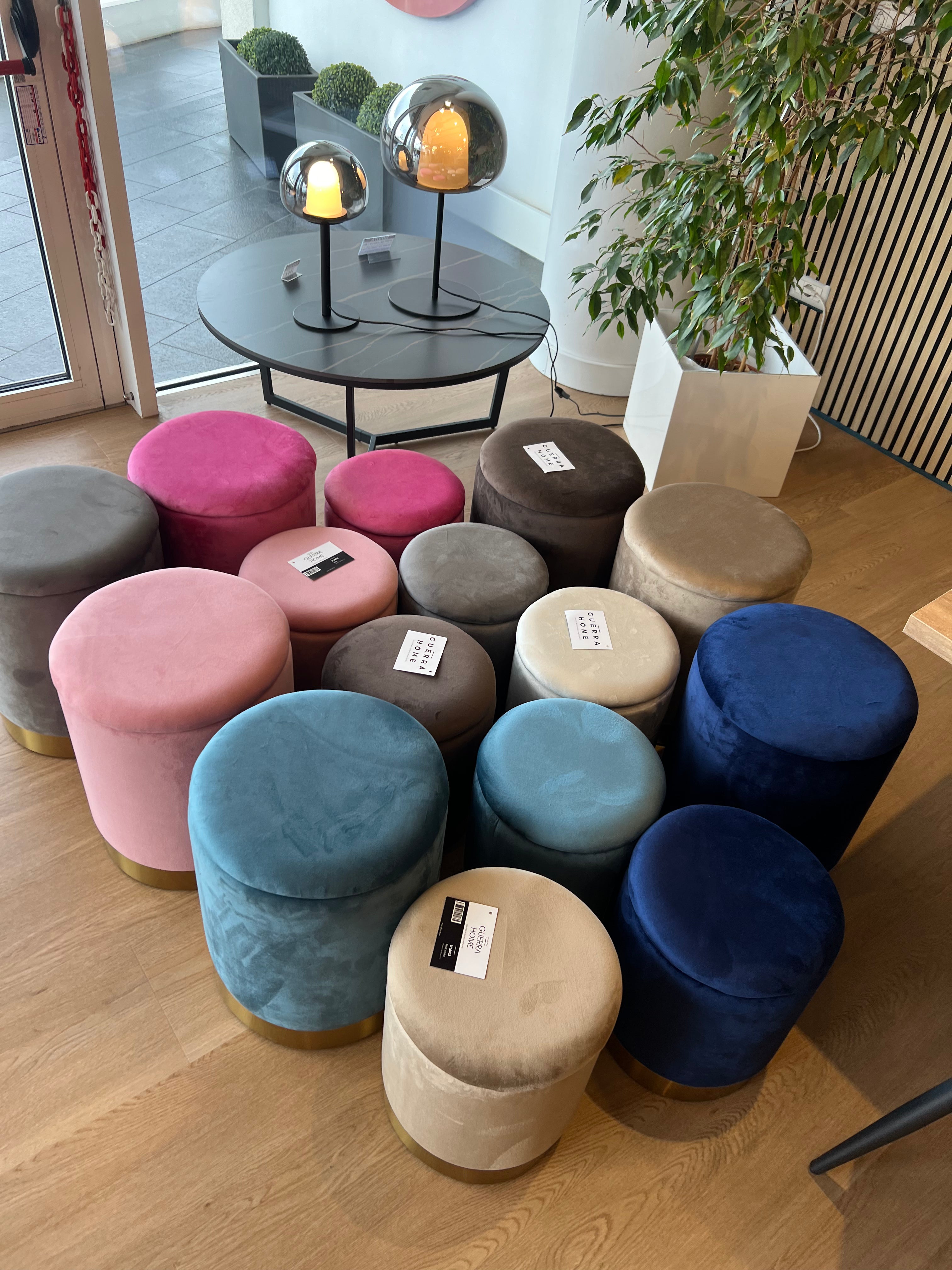 Set 2 Pouf contenitori - Grigio