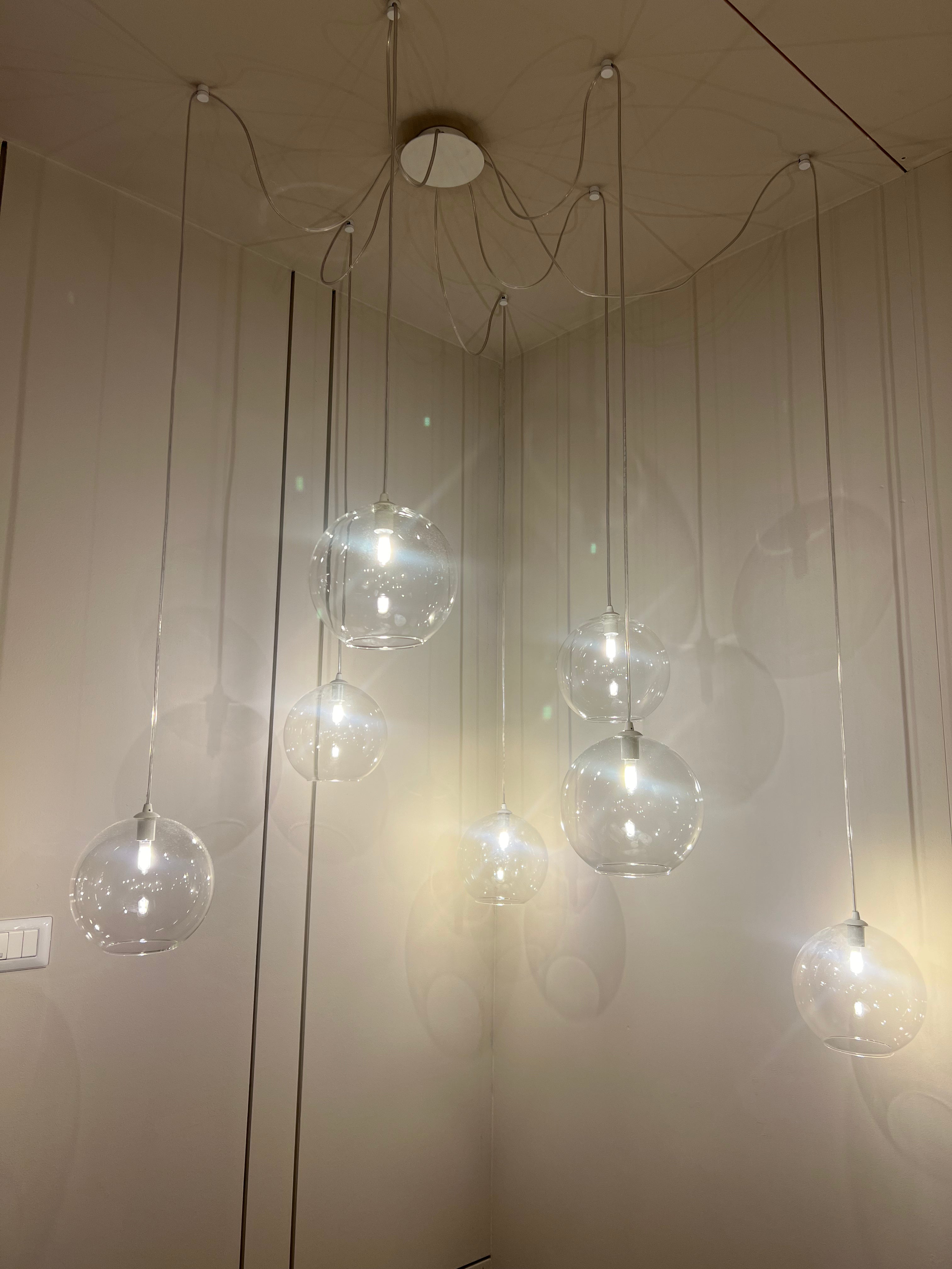 Sospensione Sofia - Sfere Cristallo G9