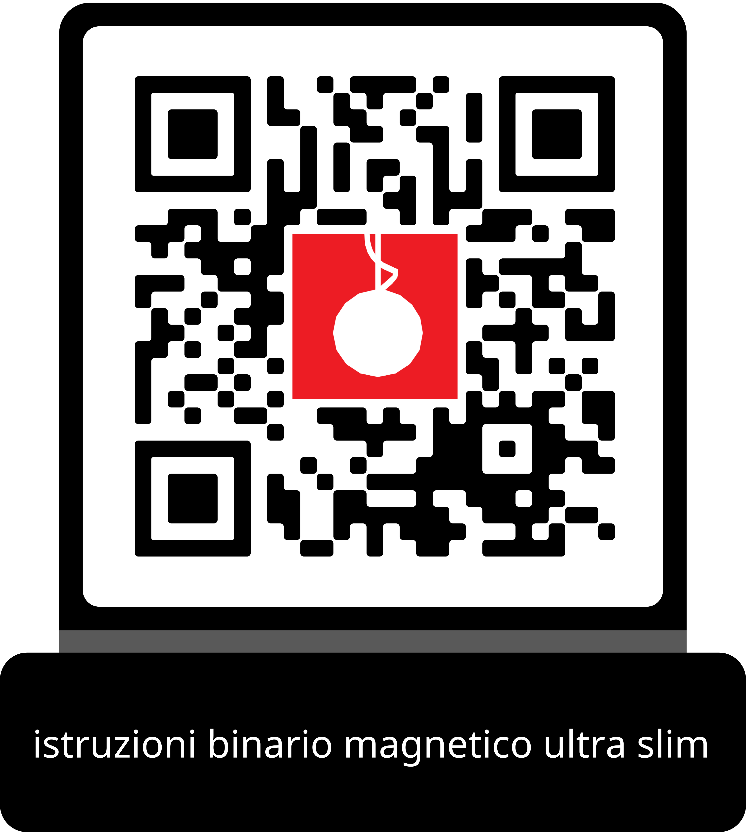 Sistema Karma- Binario magnetico 200cm - Nero