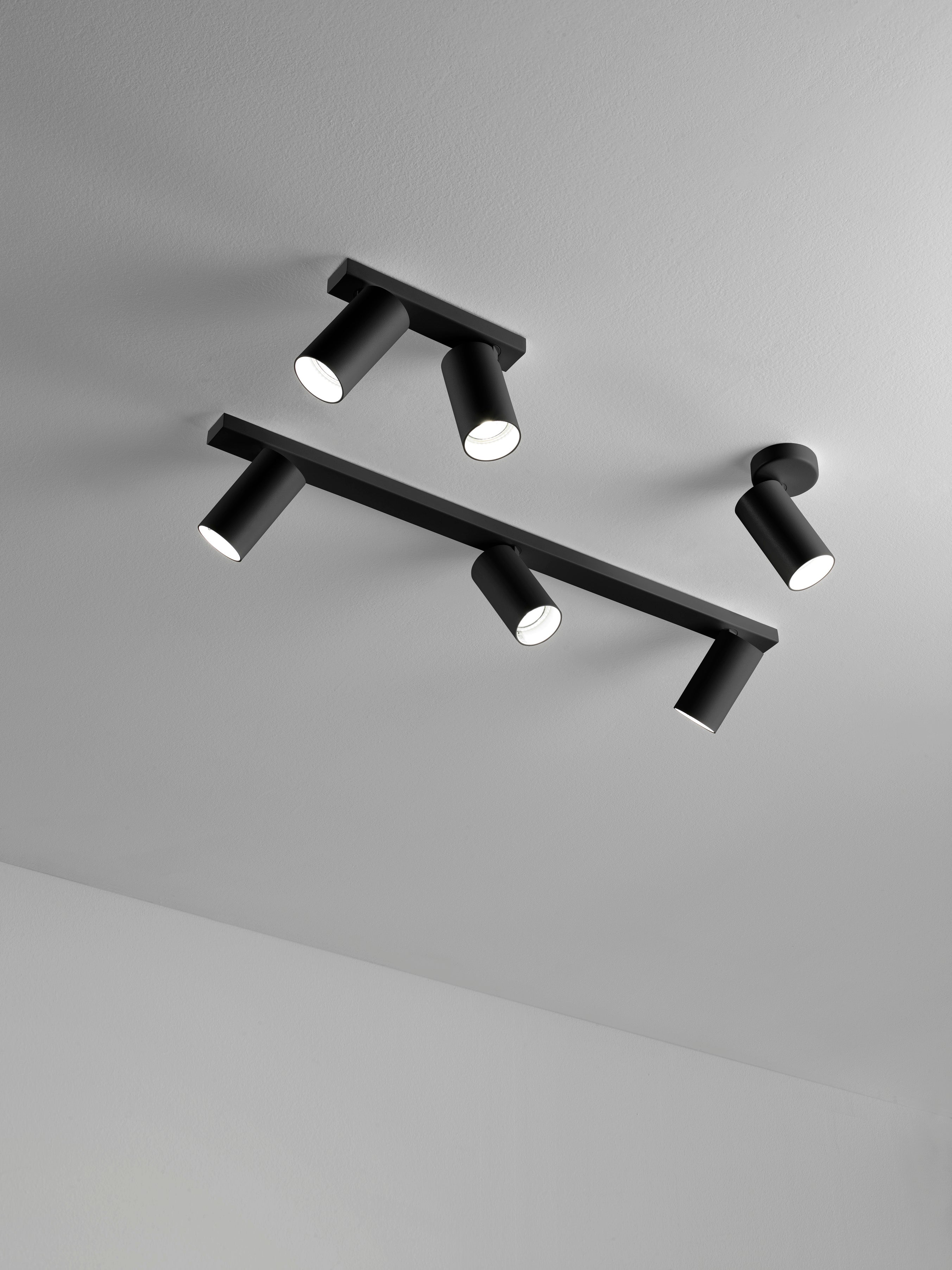 Faretti parete o soffitto Round - nero