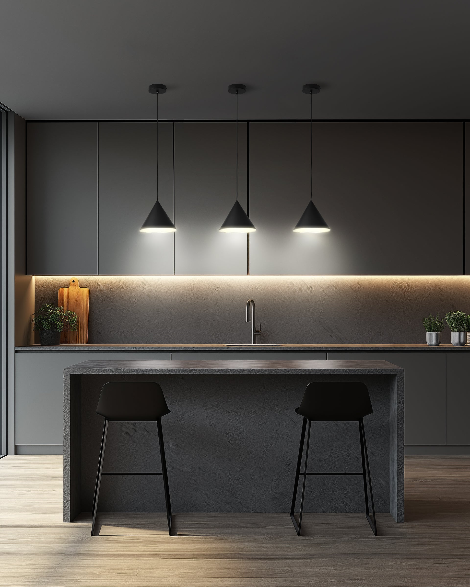 Sospensione Cono - Nero