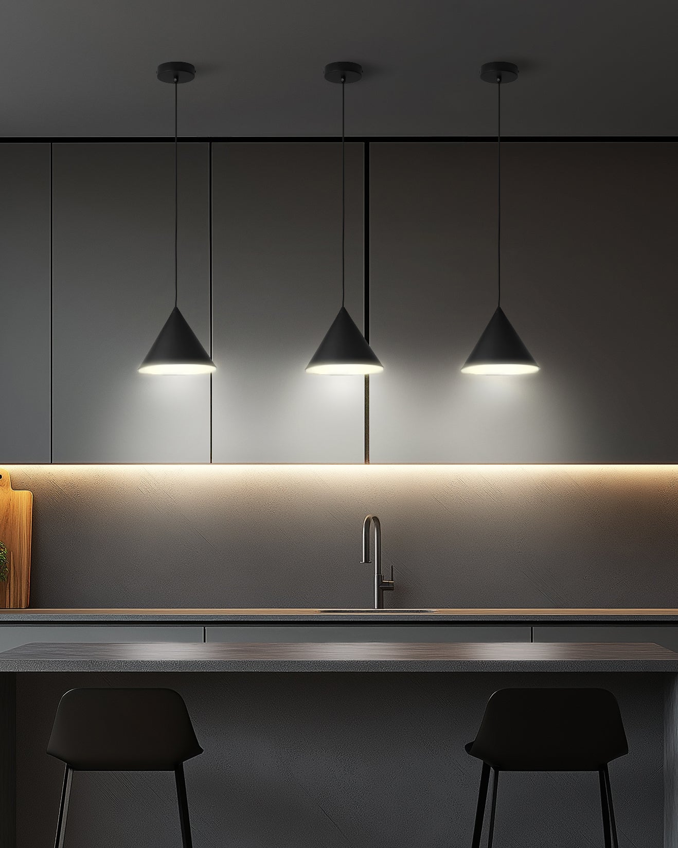 Sospensione Cono - Nero