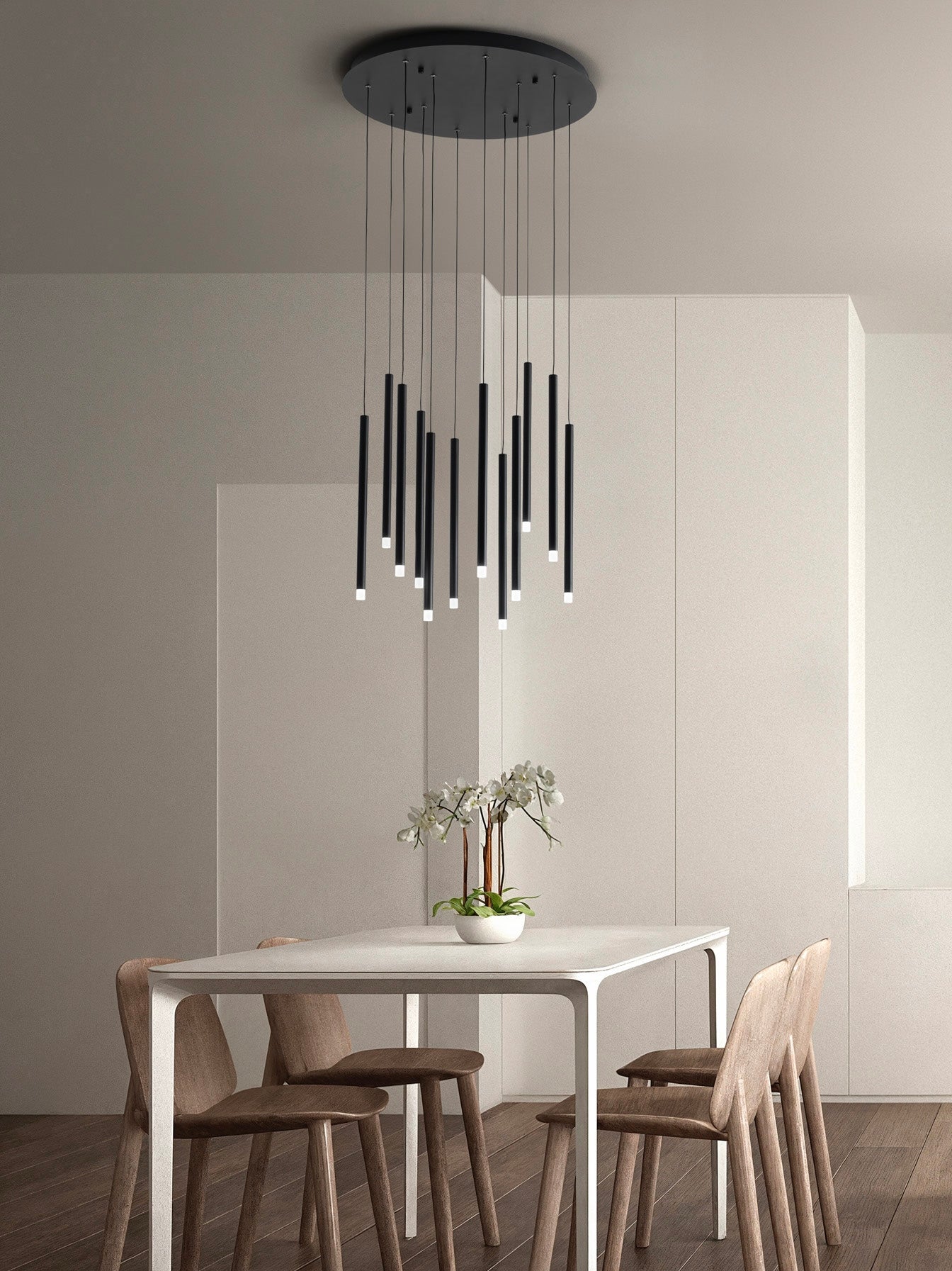 Sospensione Multipla Tonda Pointer - Nero