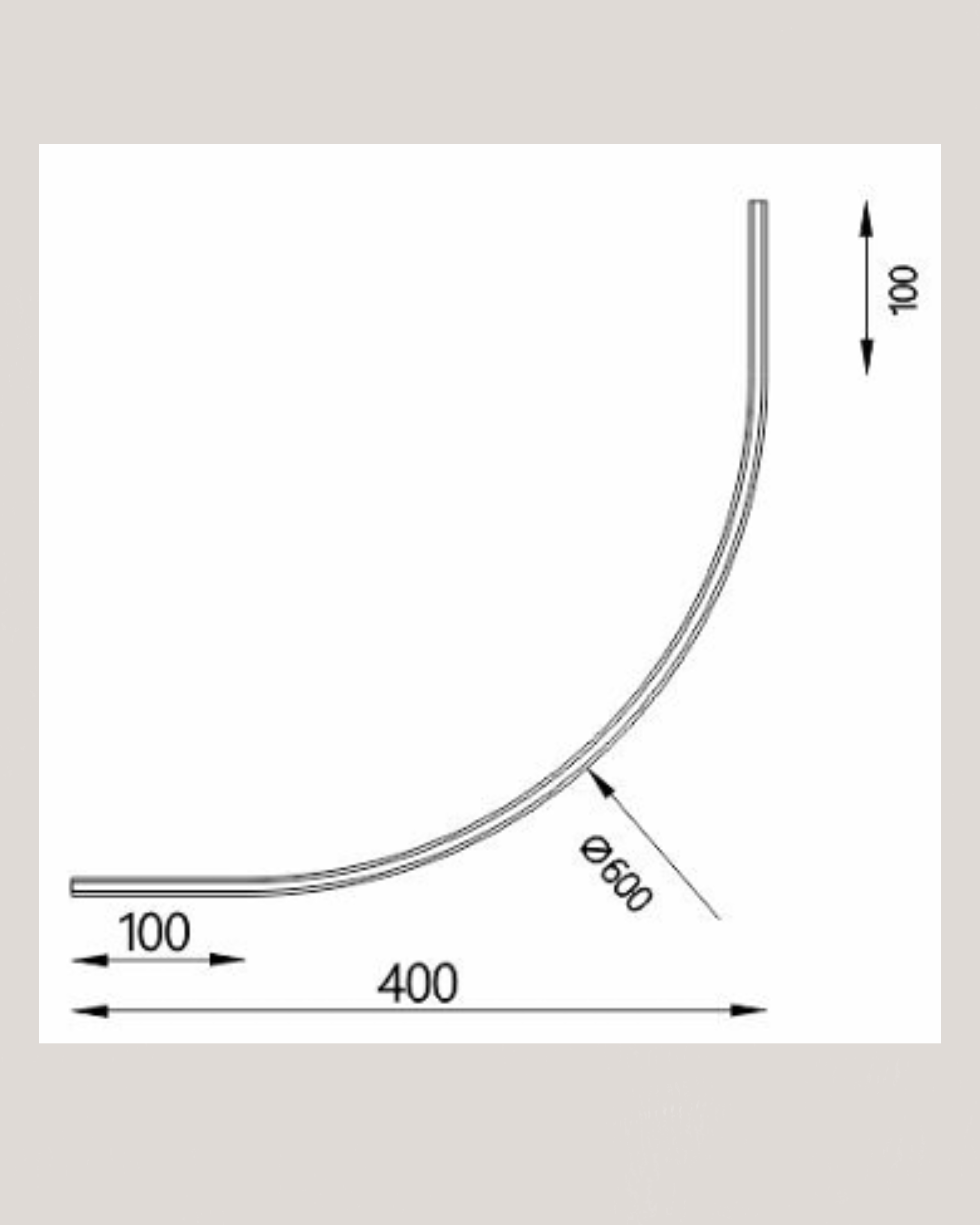Kit Angolo Stondato a 90° per Binario Magnetico 5mm