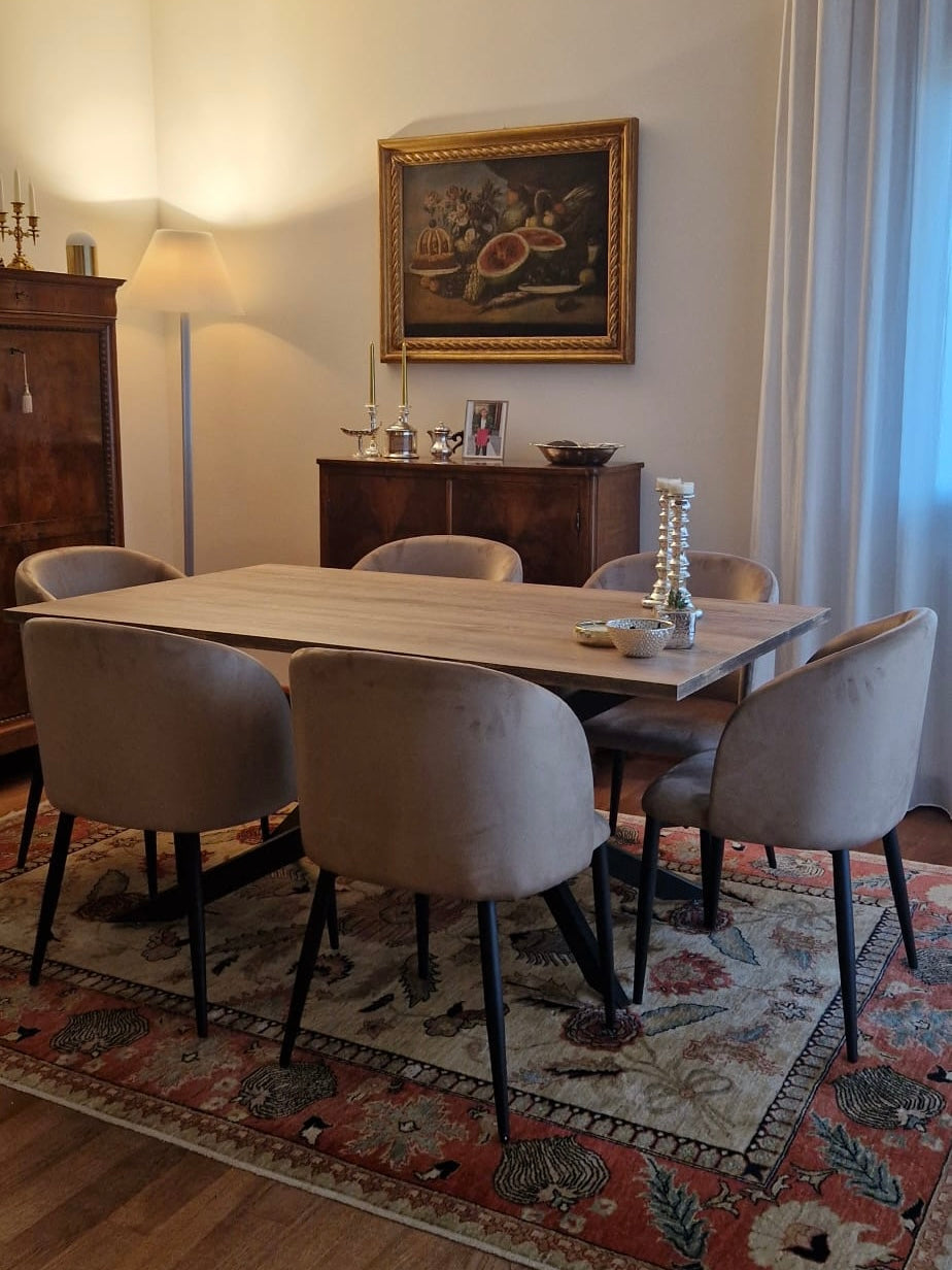 Poltrona Francesca - Velluto beige