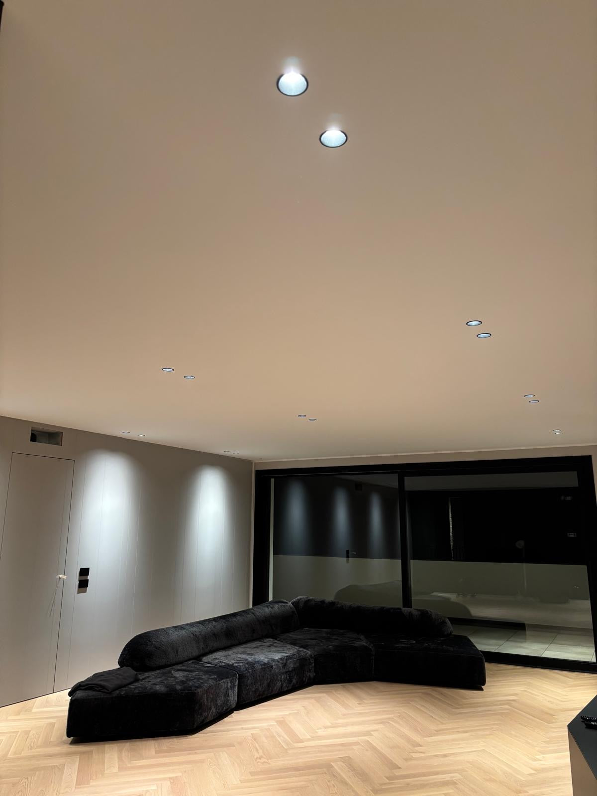 Faretto incasso GU10 arretrato tondo nero