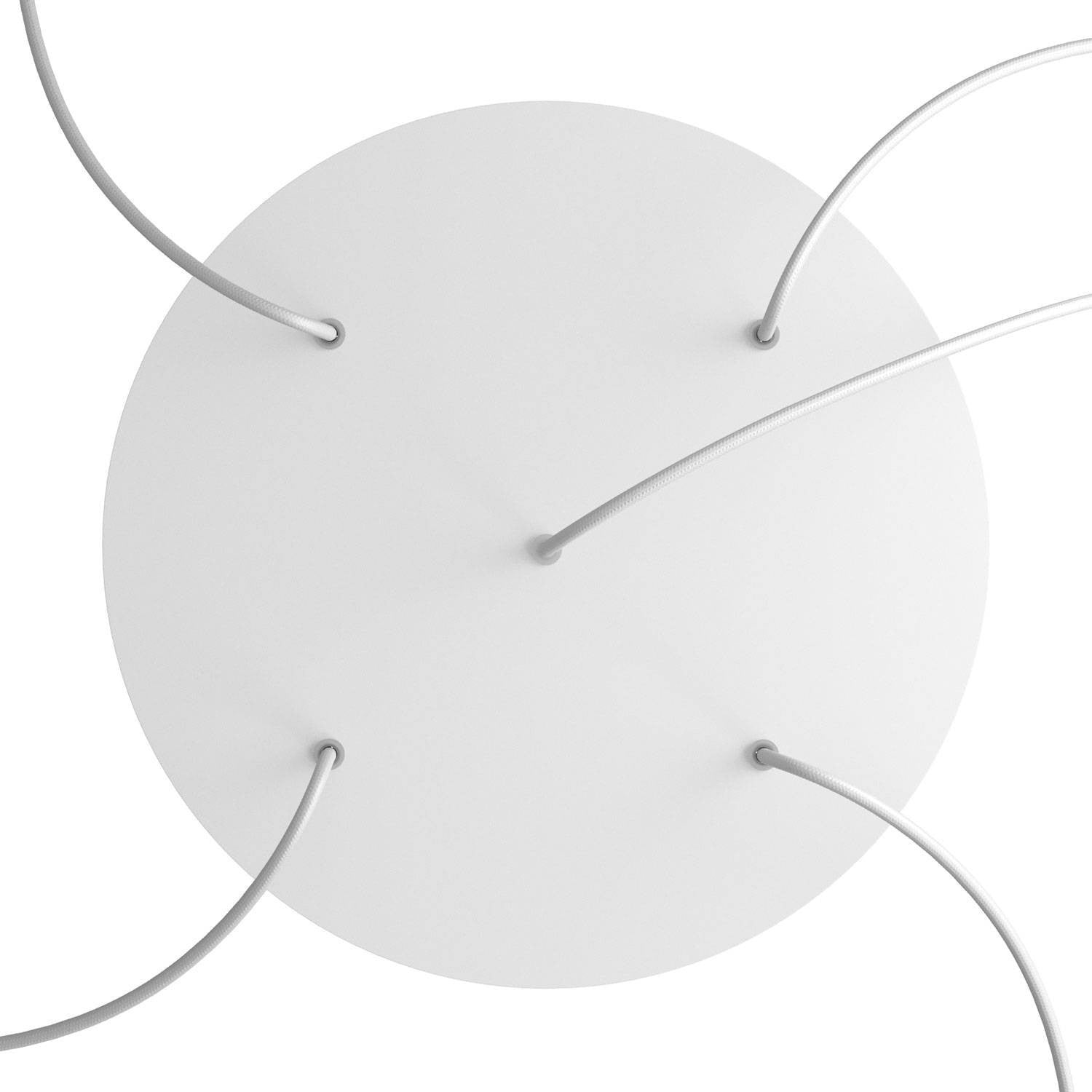 Rosone multiplo 5 uscite tondo - Bianco