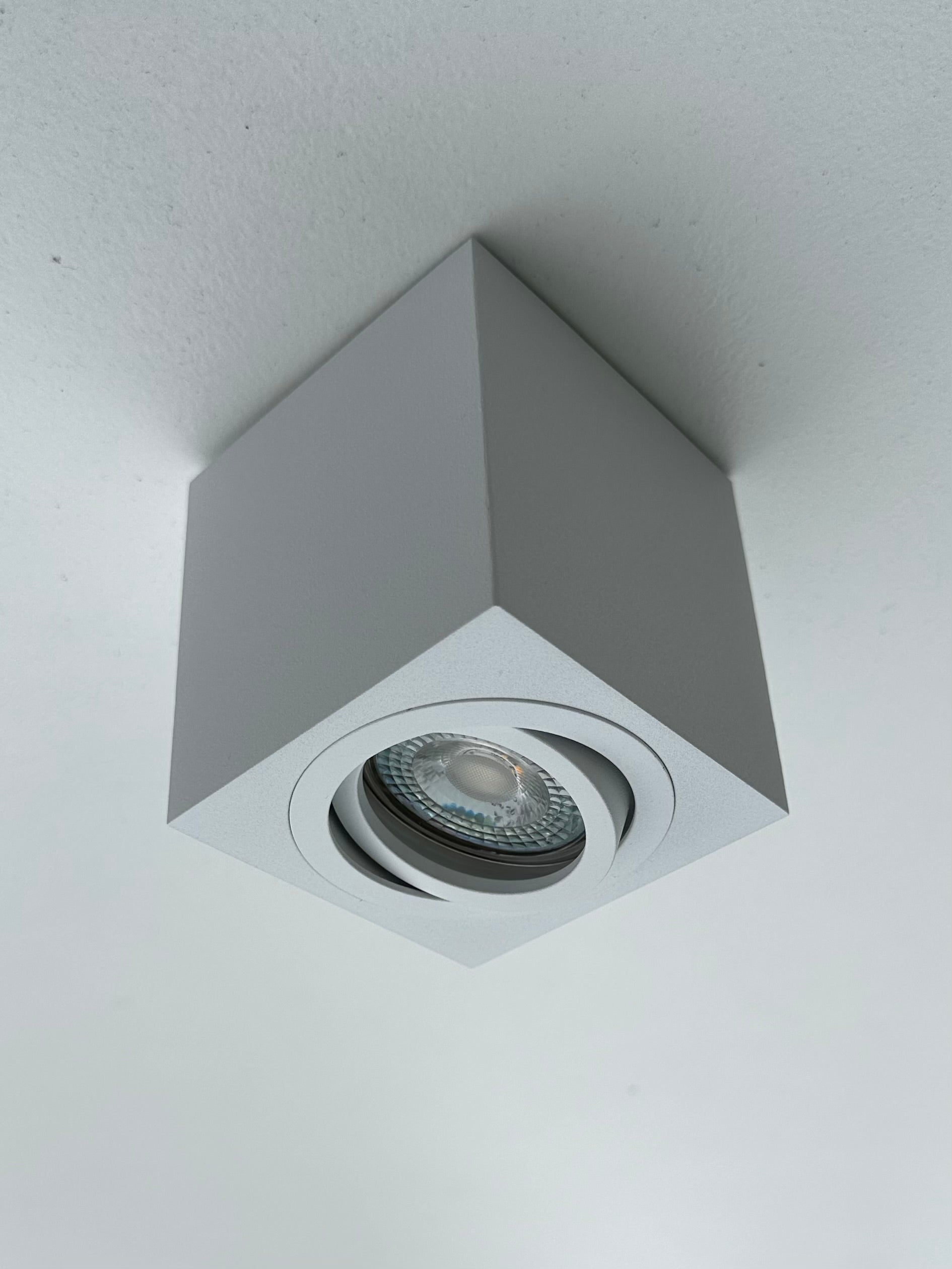 Faretto soffitto orientabile quadrato - Bianco