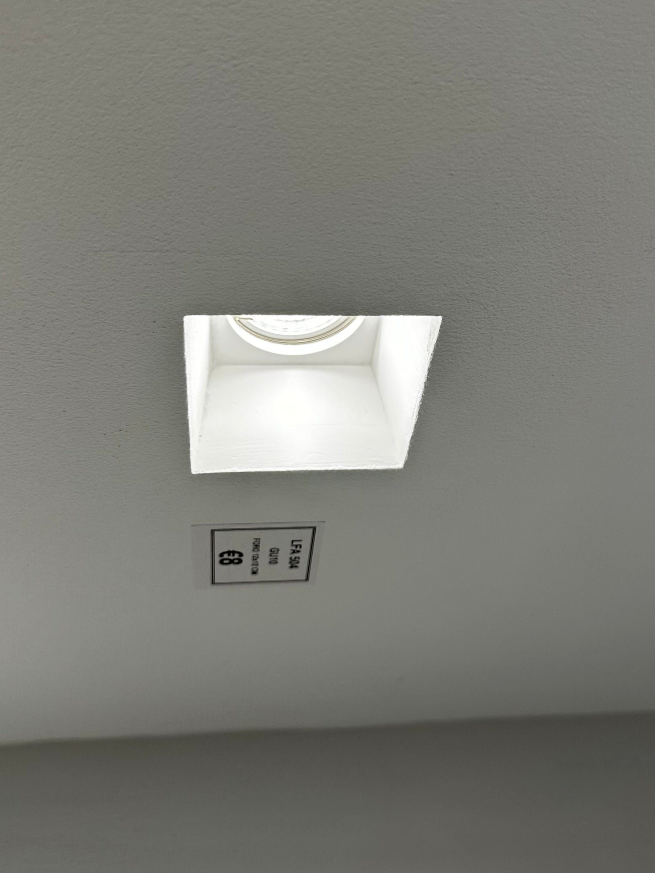 Faretto Soffitto Incasso GU10 Doppio Nero – CGC Plafoniera Design Quadrata 2 Luci Per Hotel
