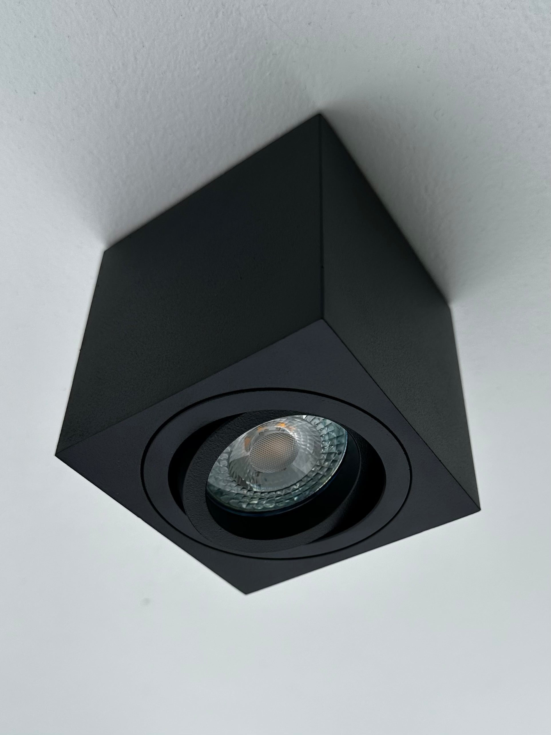 Faretto soffitto orientabile quadrato - Nero