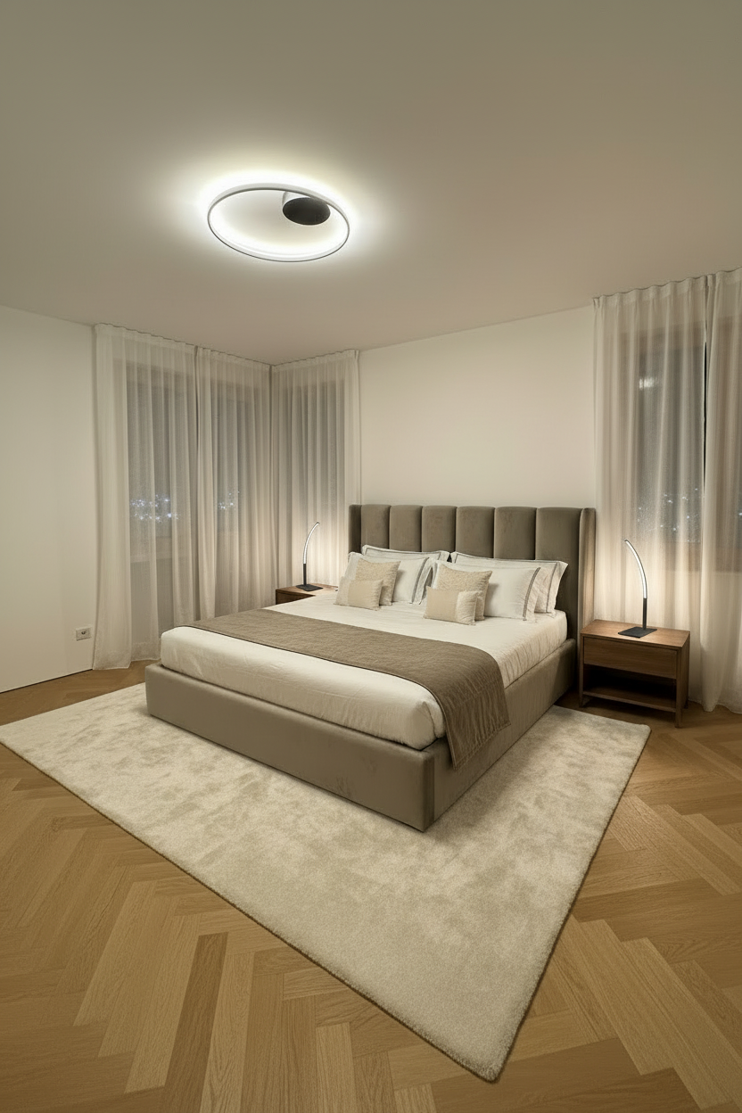 Plafoniera e Applique Eclisse luce indiretta - Nero